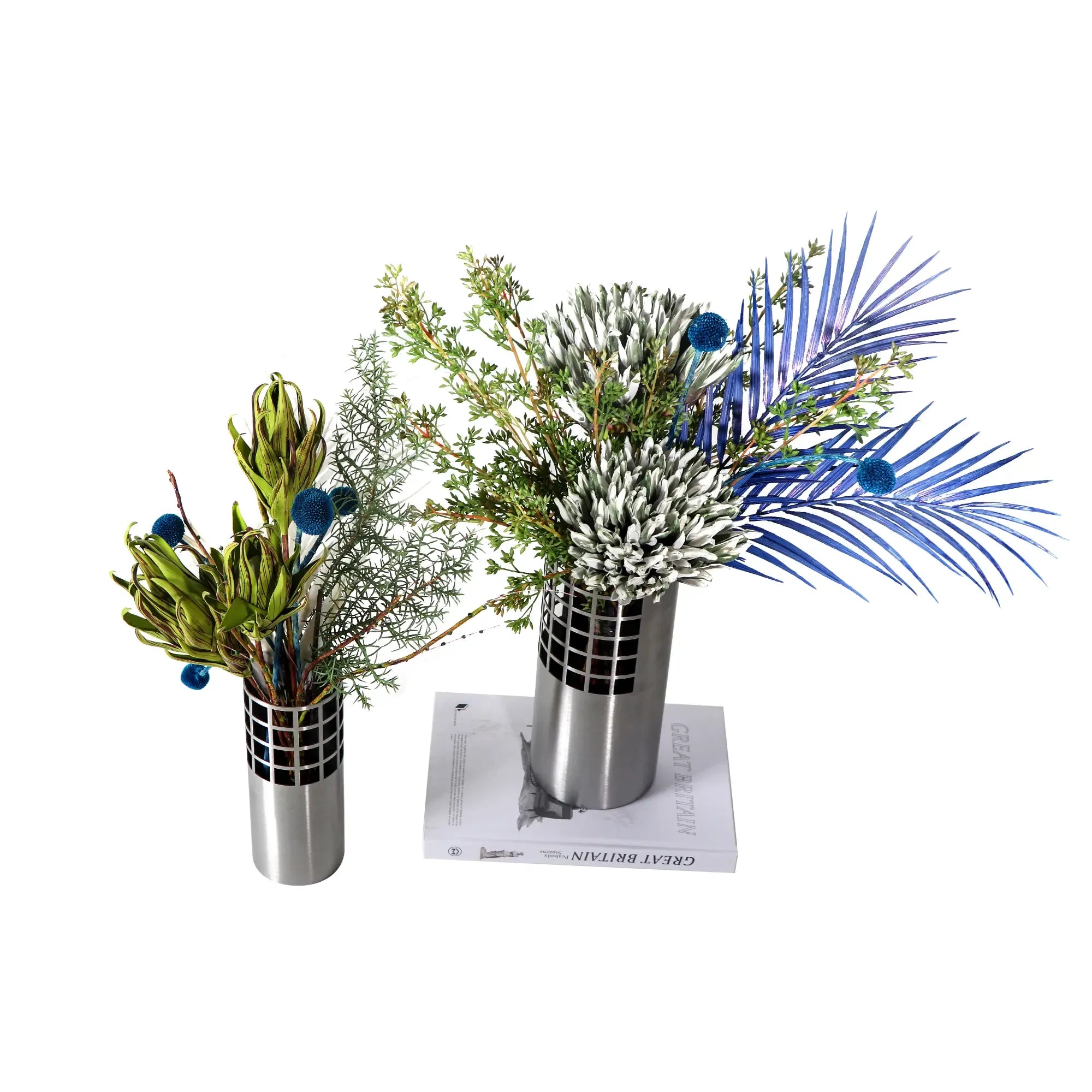 Edelstahlvase - Urban-Loft - Trockenblumenvase Metallic Loft