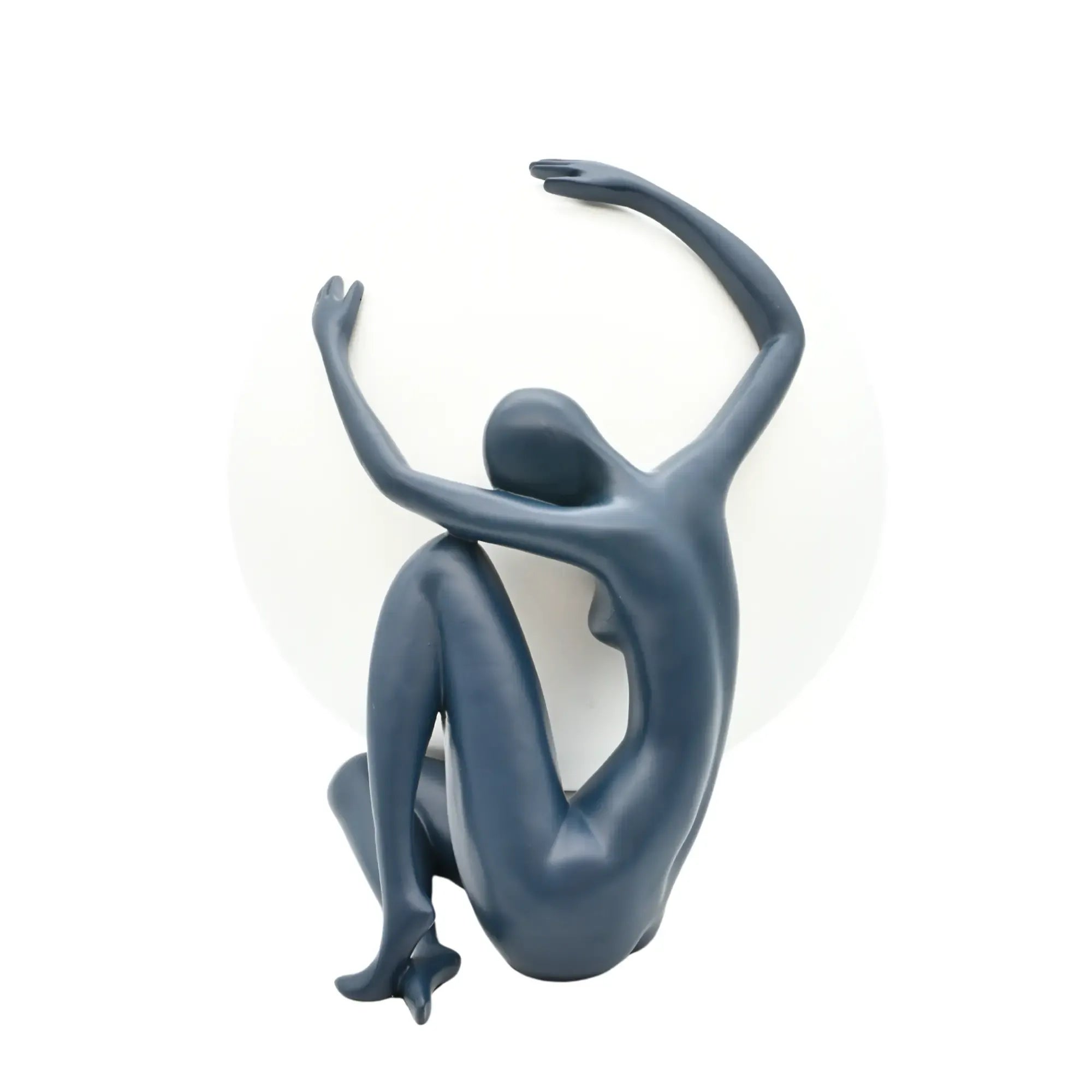 Dekofigur - Abstrakte Skulptur Statement-Figur Sisyphos Orbis Blau