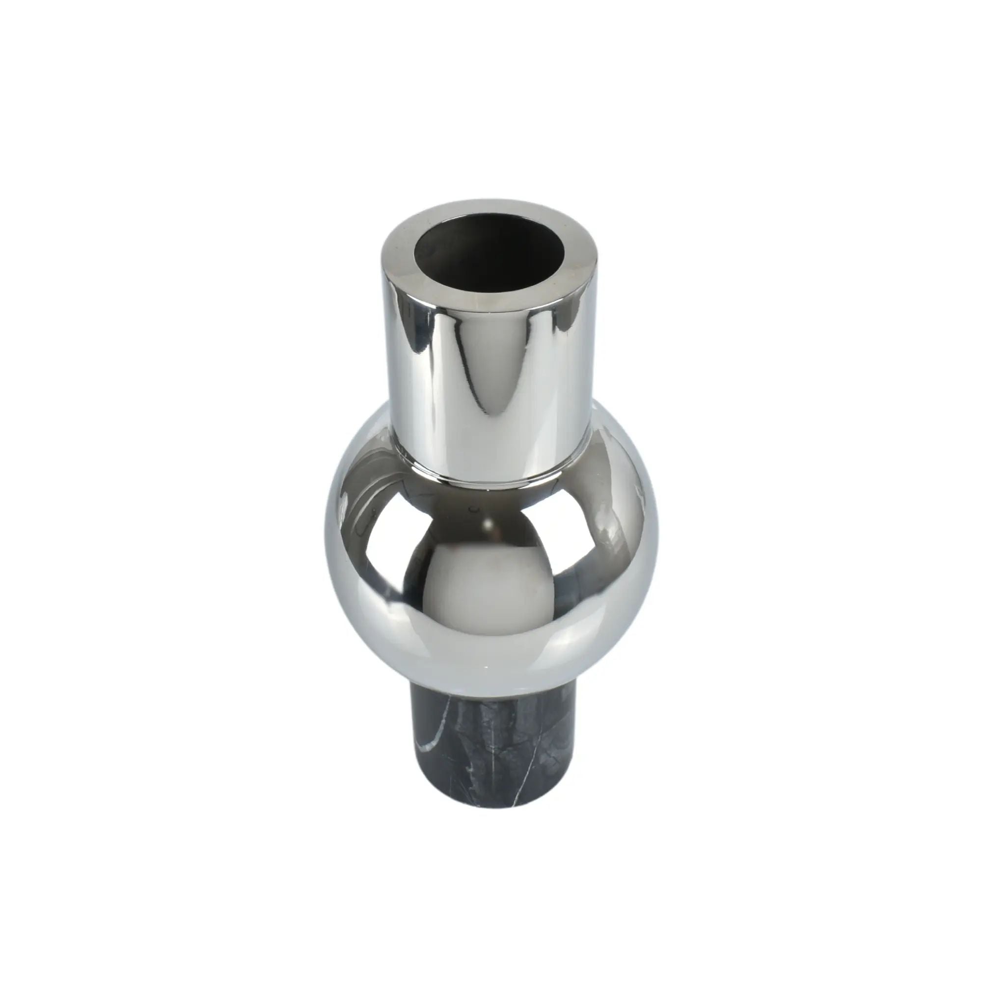 Vase - mit Marmorgestell - Runde Tischvase Edelstahlvase Fatroly Klein