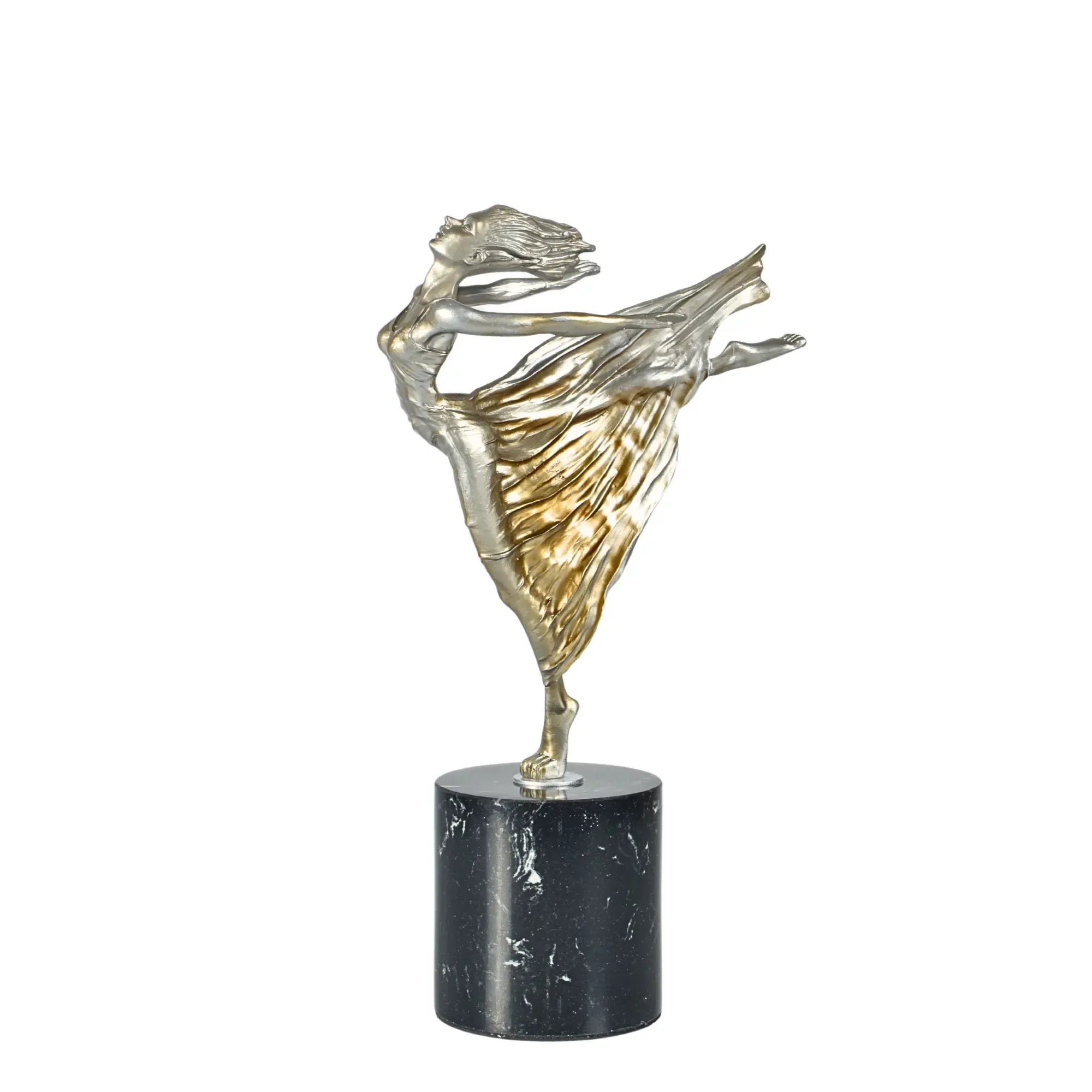Dekofigur - Elegante Skulptur Schwebende Tanzsilhouette Danza Aurea a