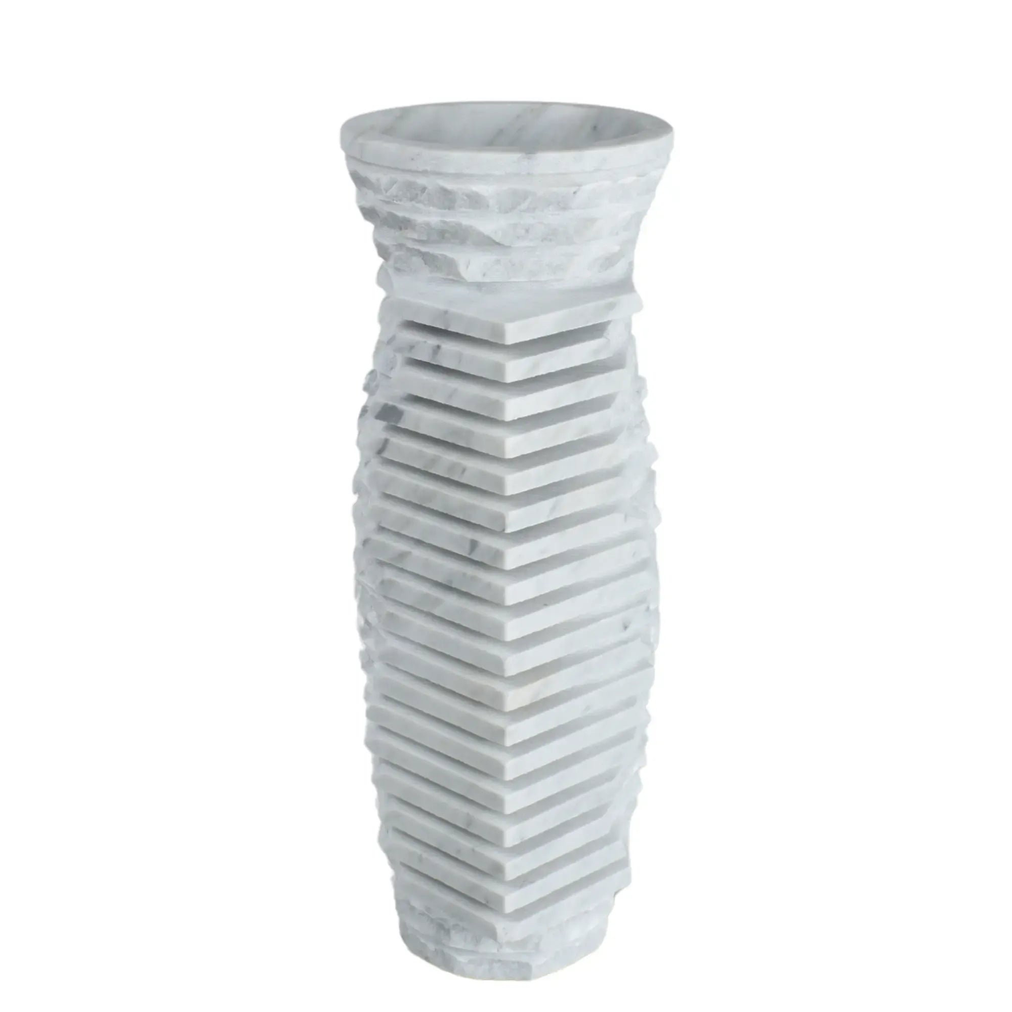 Reliefvase - Asymmetrische Naturstein Vase - Strata