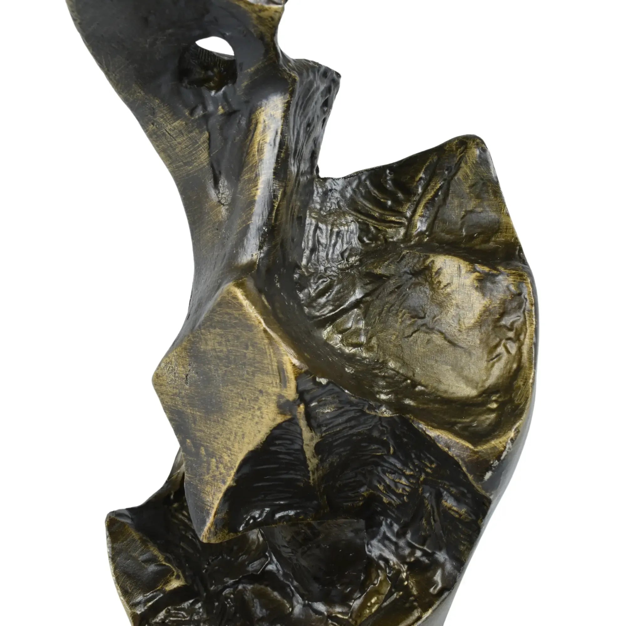 Stahlfigur - Moderne Metallskulptur - Abstraktes Deko-Objekt goldene Skulptur Eclipse