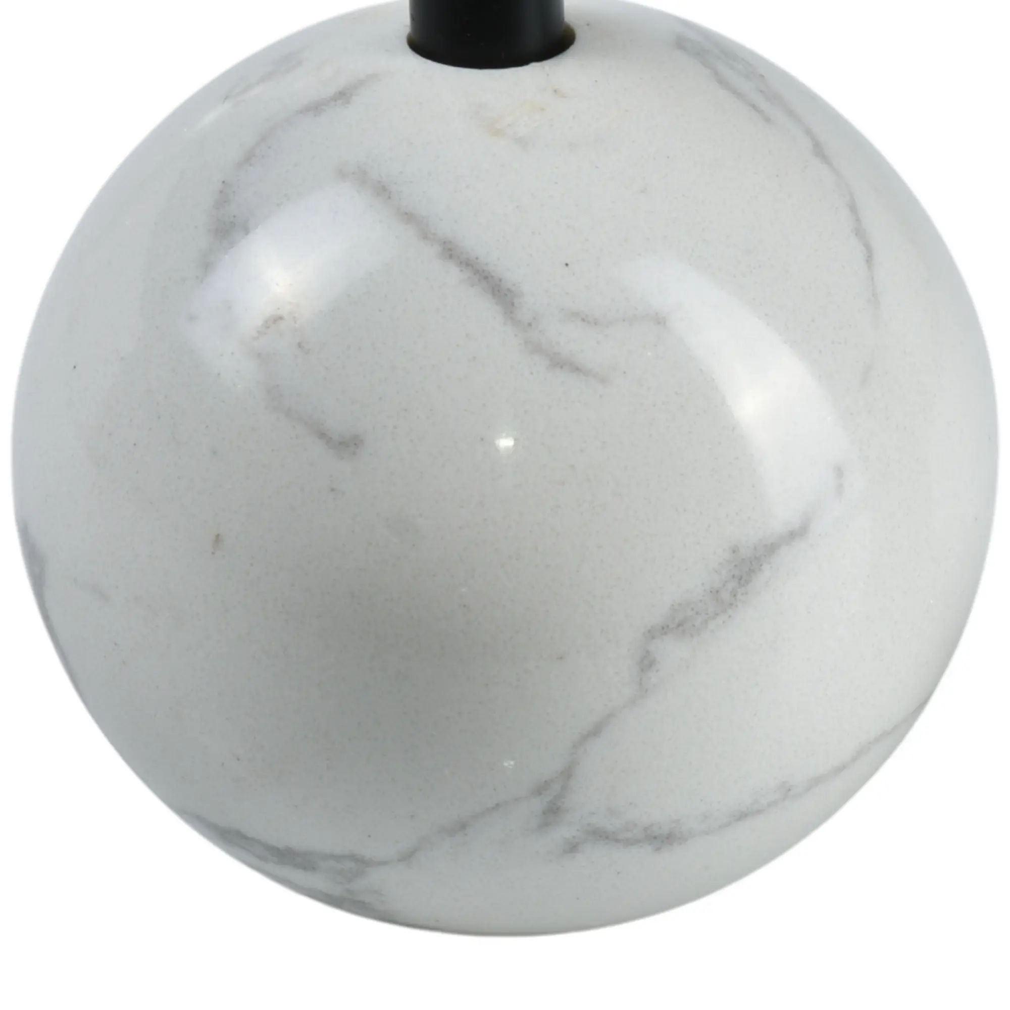 Tischvase - mit Marmor Kugelfuß - Schöne Edelstahlvase Dekorative Standvase Orb Balance Groß