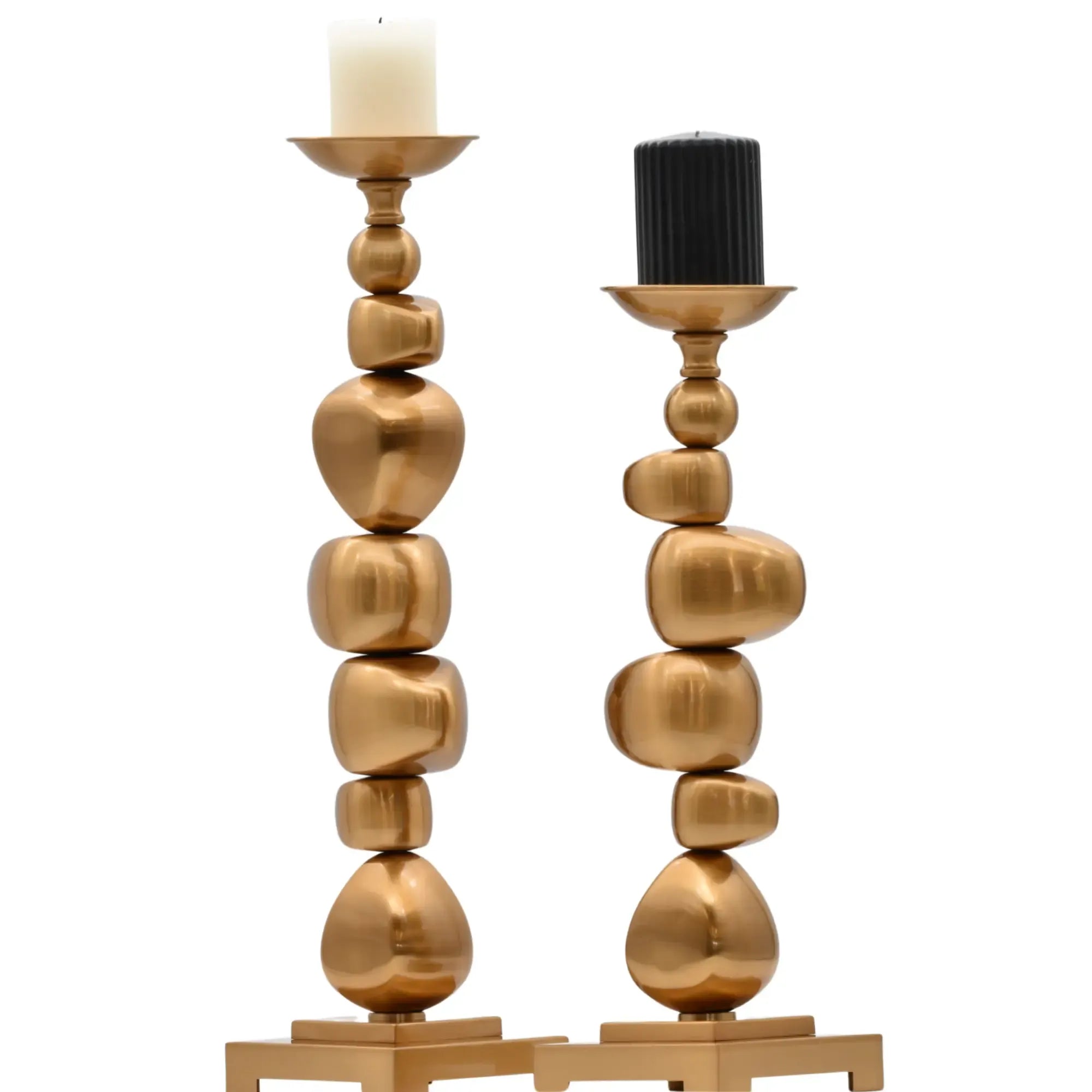 Kerzenständer - Gold Rund - Design Dekorativer Kerzenhalter CantoGold Groß