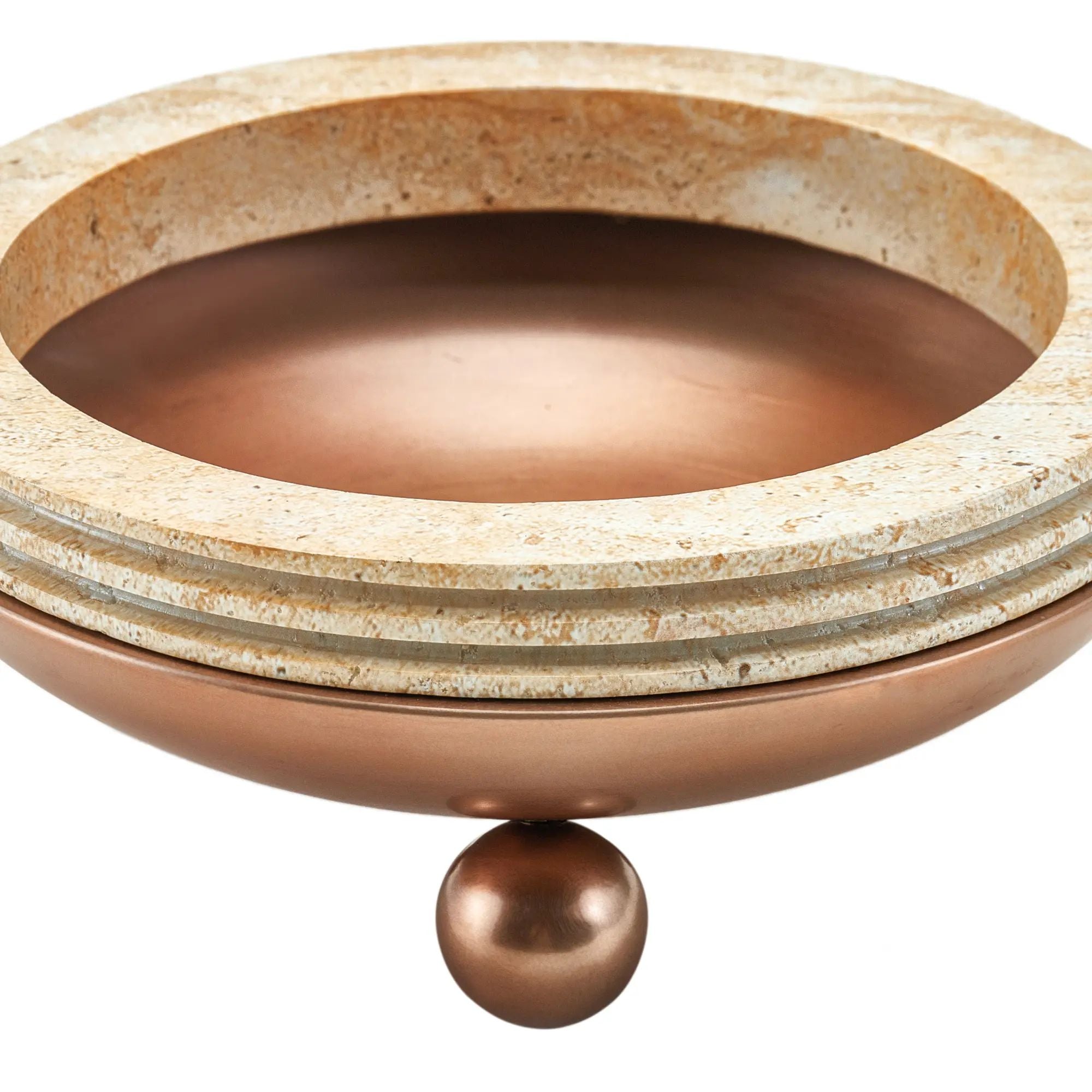 Runde-Schale - auf Kugelfüßen - Deko-und Obstschale Romano Beige