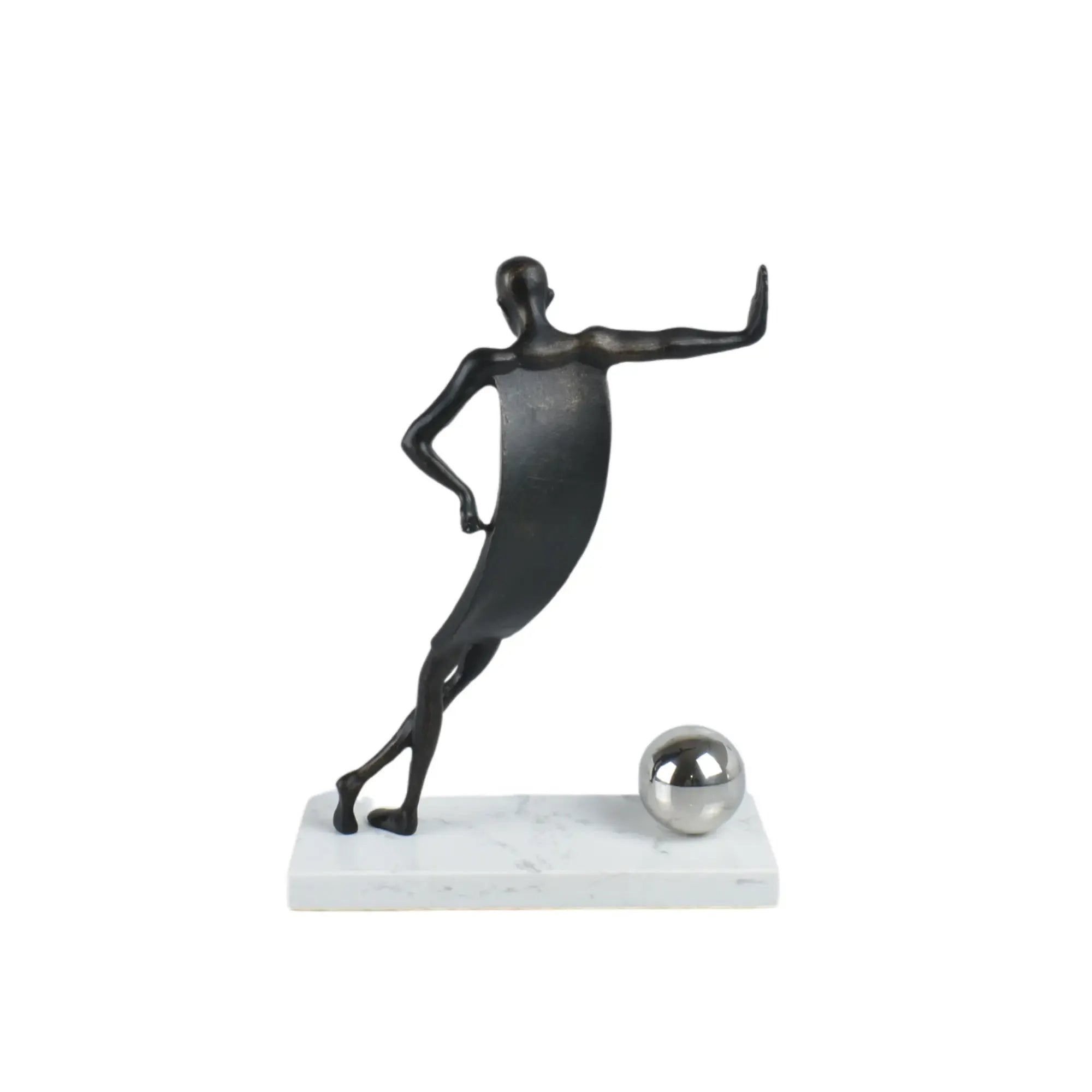 Dekofigur - auf Marmorsockel - Sportlerfigur Athletenstatue Portero