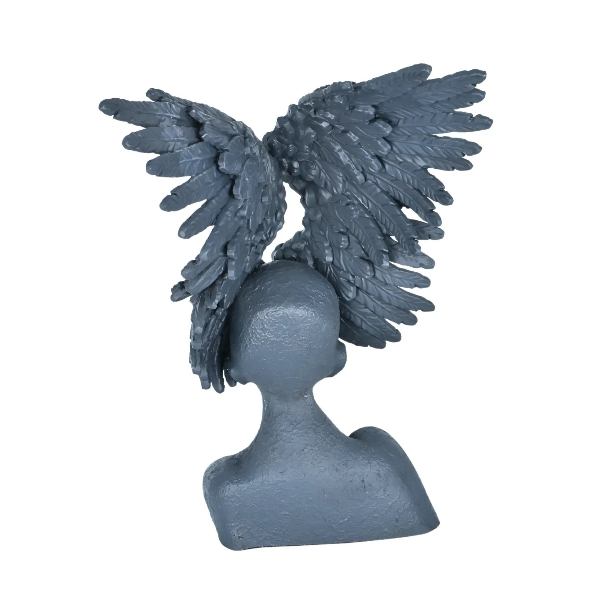 Dekofigur - Skulptur geflügelte Büste Ailes Argentées Default Title