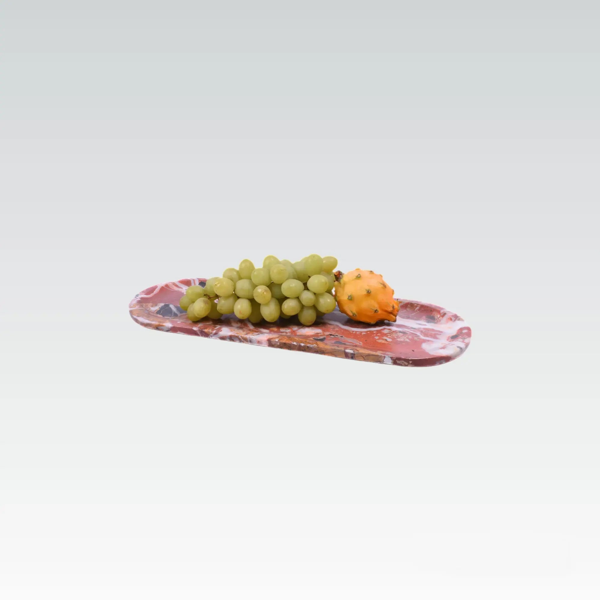 Tablett - aus Marmor - Serviertablett Dekotablett Nero Rot