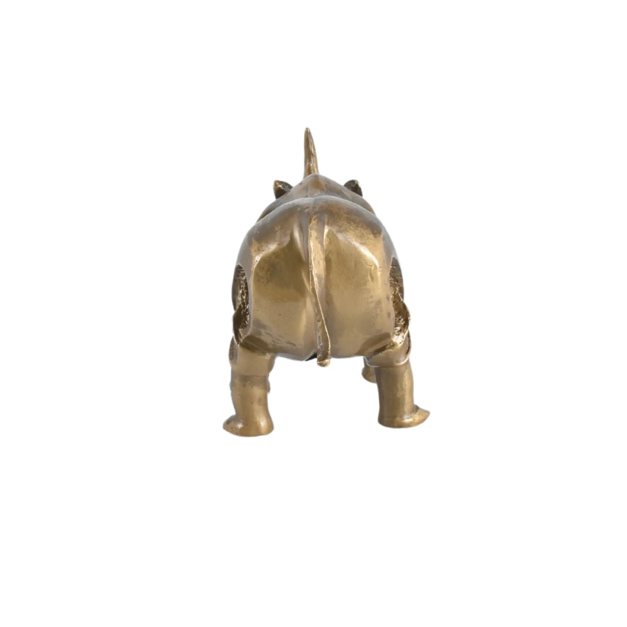 Tierfigur - Nashorn - Edle Deko-Skulptur Design Deko-objekt Brass Guardian Bronze