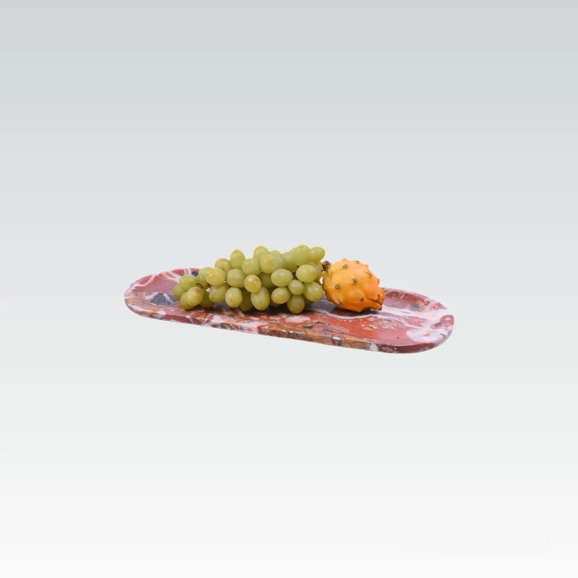 Tablett - aus Marmor - Serviertablett Dekotablett Nero Rot