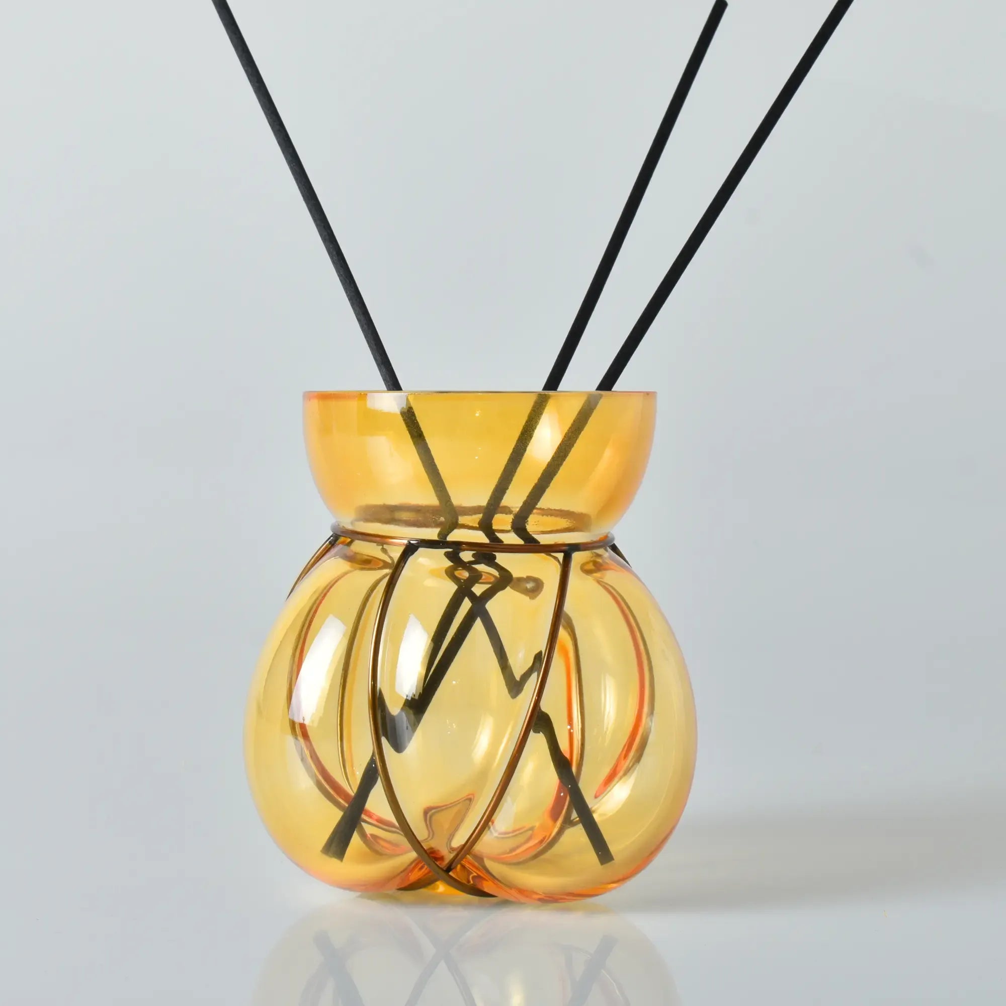 Aromavase - mit 3 Duftstäbchen - Duftvase dekorative Glasvase Klafs Default Title