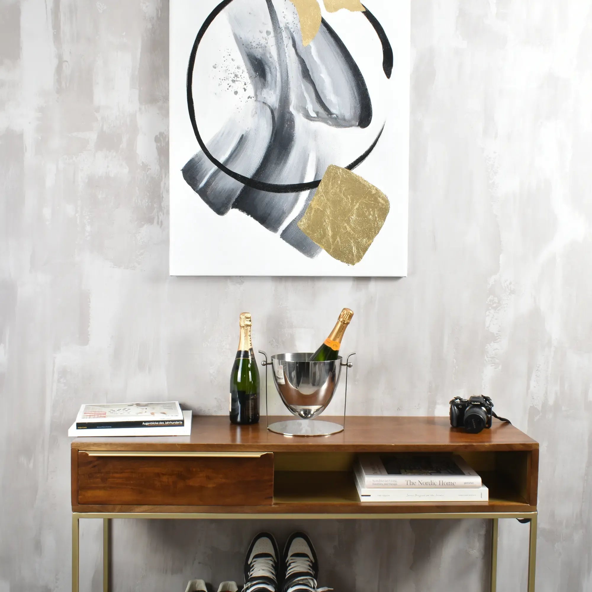 Eiseimer - Flaschenkühler - Edles Champagner-Eimer silberner Eiseimer Calme