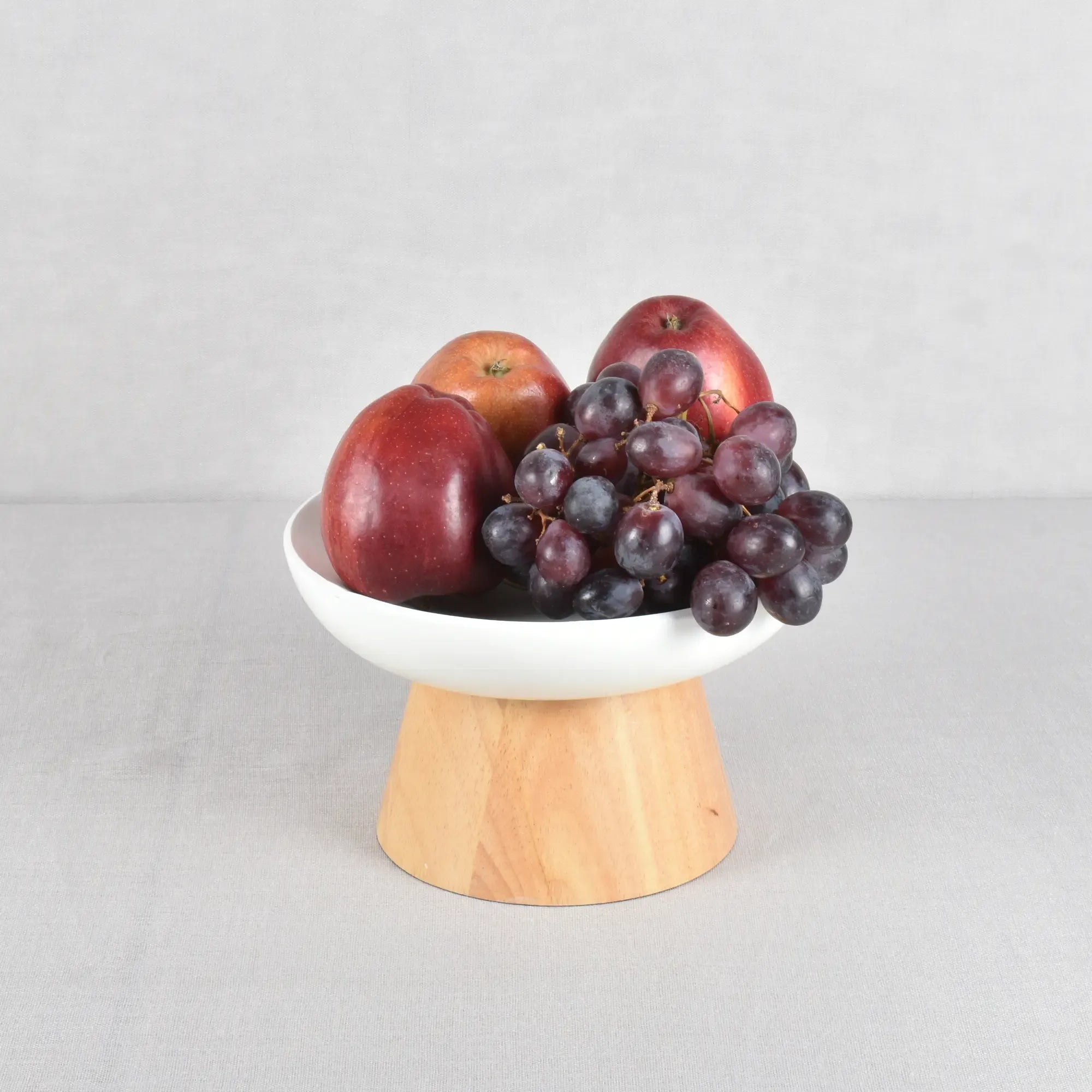 Runde-Schale - mit Holzgestell - Runde Obstschale schöne Designerschale Bol Équilibre