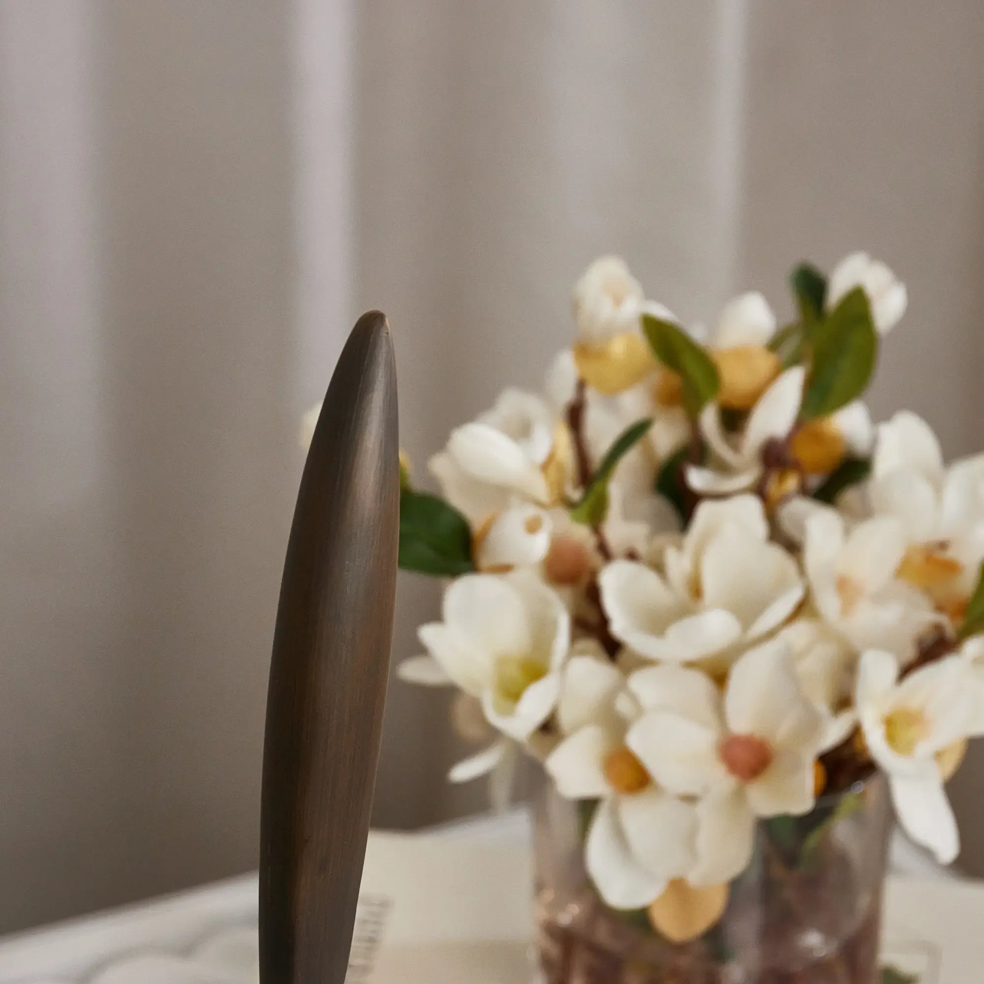 Dekoobjekt - Federform - Edle Messing Tischdeko Dekoskulptur Elegance Sculpt Default Title