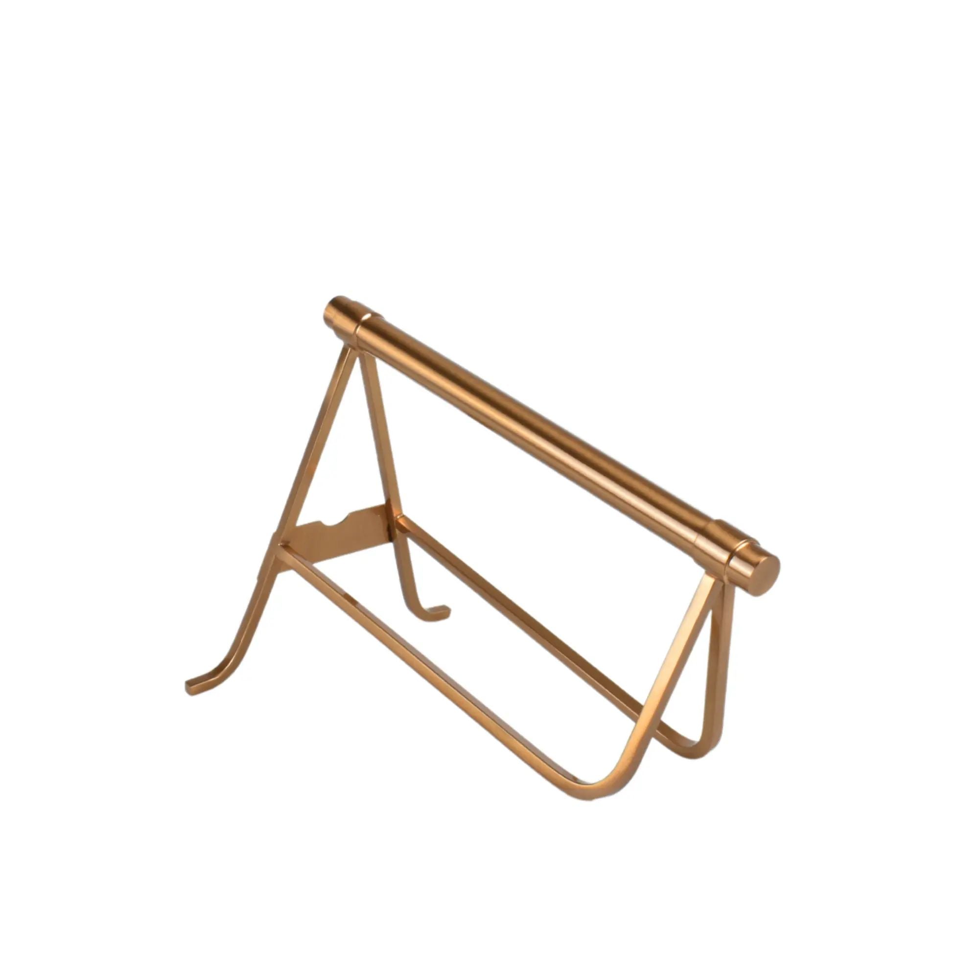 Weinhalter - für den Tisch - Flaschenhalter Modern mit Goldständer Goso gold matt