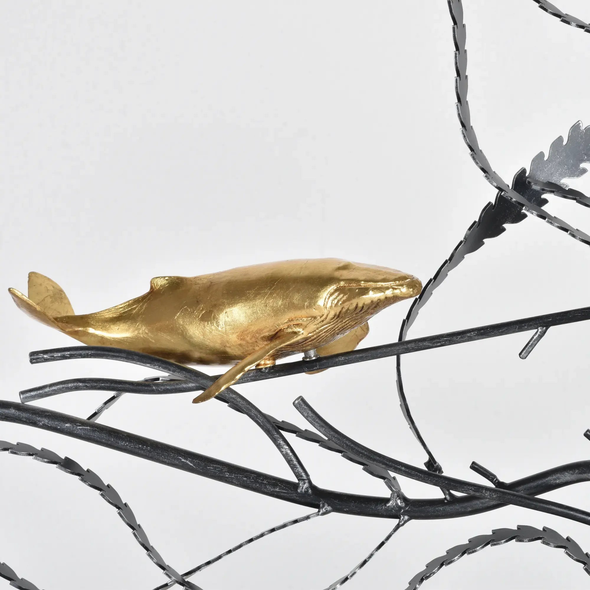 Skulptur - Meeres-Motiv - Deko-Objekt Wal Dekofigur Metall Balena Default Title