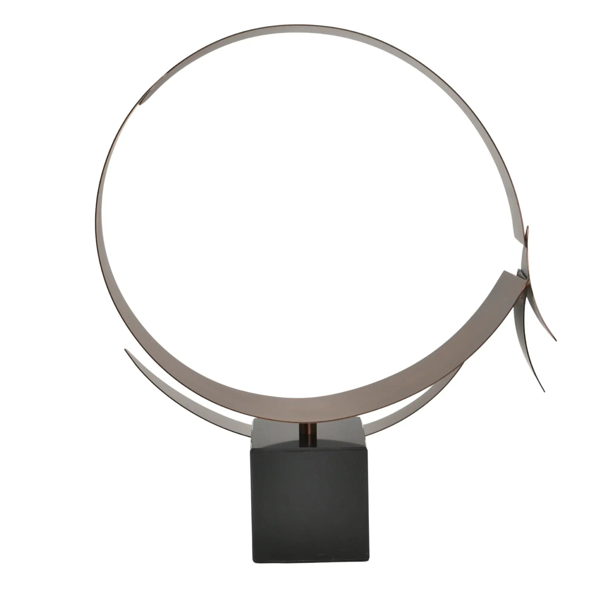 Dekoobjekt - Moderne Designskulptur aus Metall - Skulptur Avantgardistische Ringskulptur Orbis Æternis Default Title