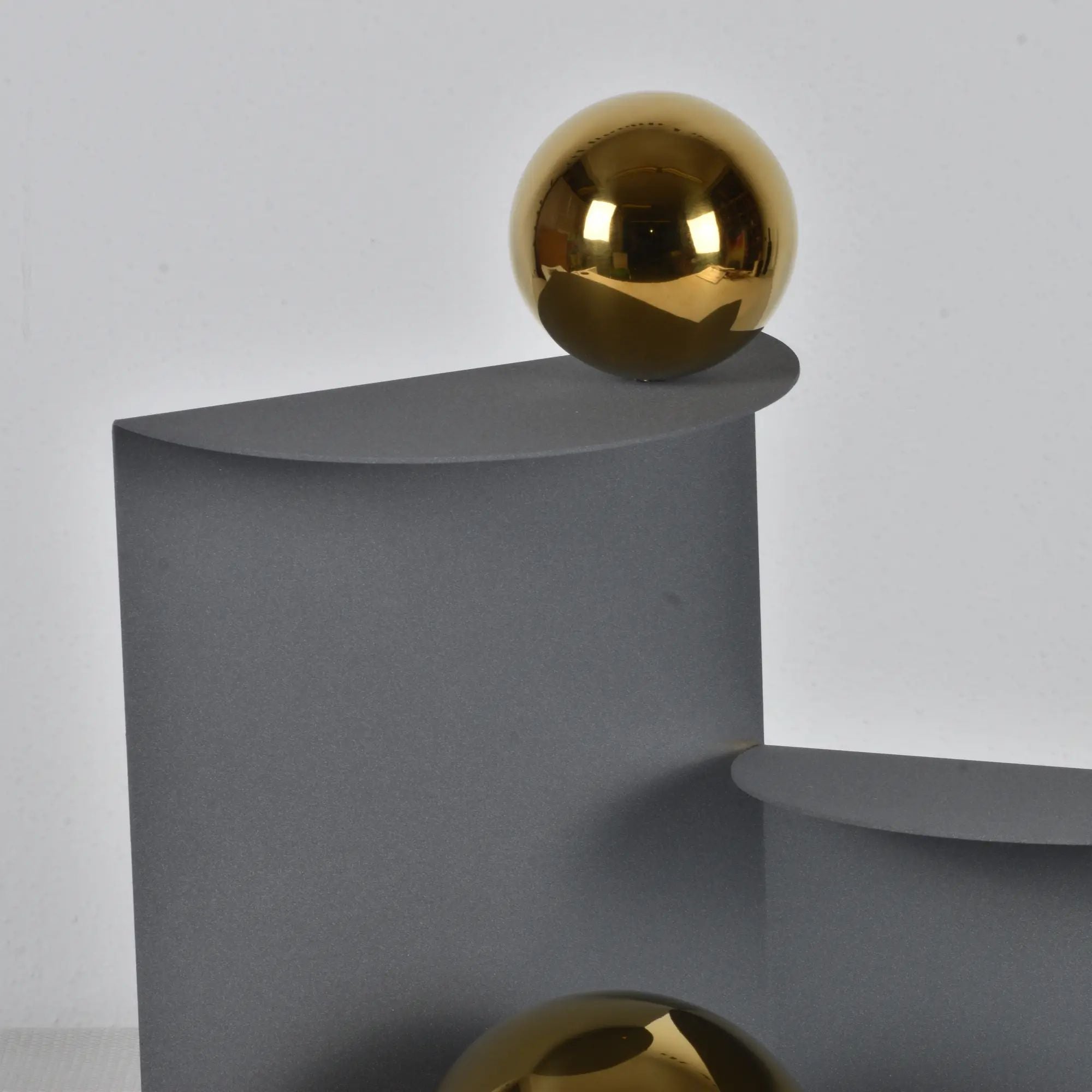 Dekoobjekt - mit Goldkugeln - Dekoskulptur Regal- und Tischdeko Metall Géométrique Default Title