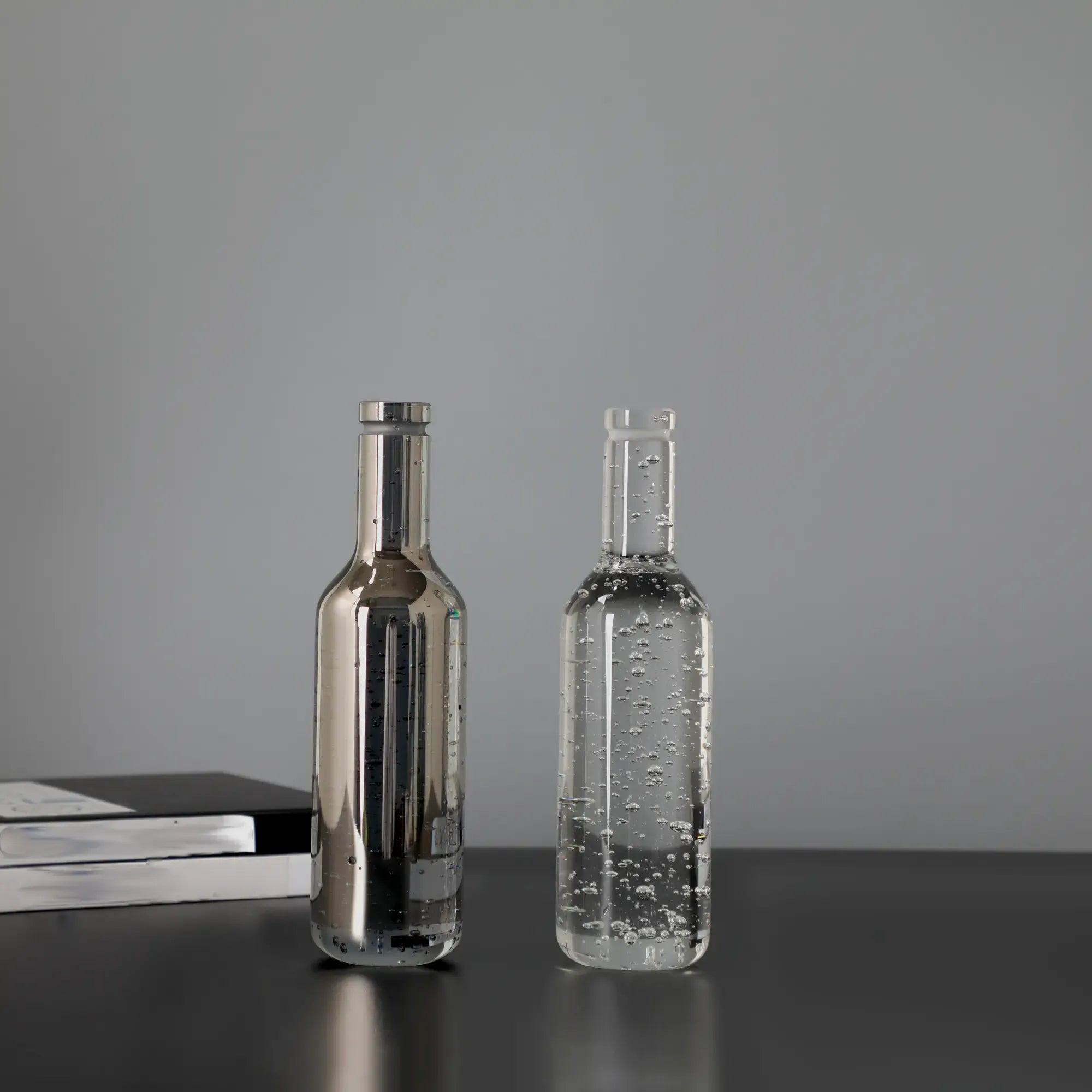 Dekoobjekt - Deko Kristallflasche - Skulpturale Kristallflasche Ampulla Aeria Default Title