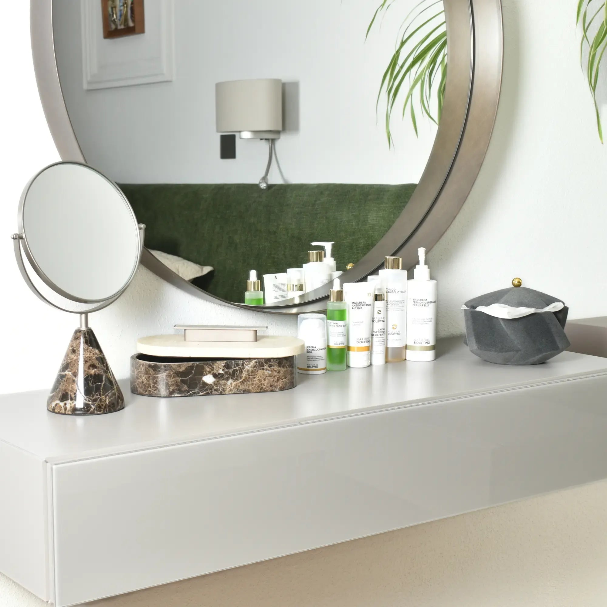 Marmordose - oval mit Deckel - Marmor-Schmuckkästchen schöne Box Roma Duo