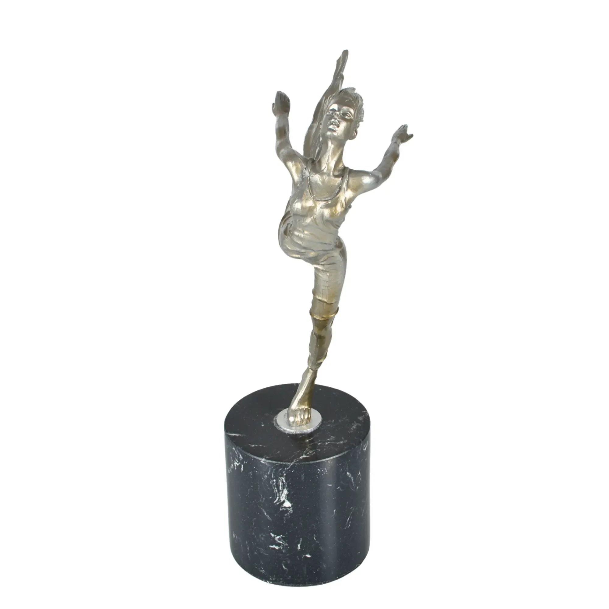 Dekofigur - Elegante Skulptur Schwebende Tanzsilhouette Danza Aurea a