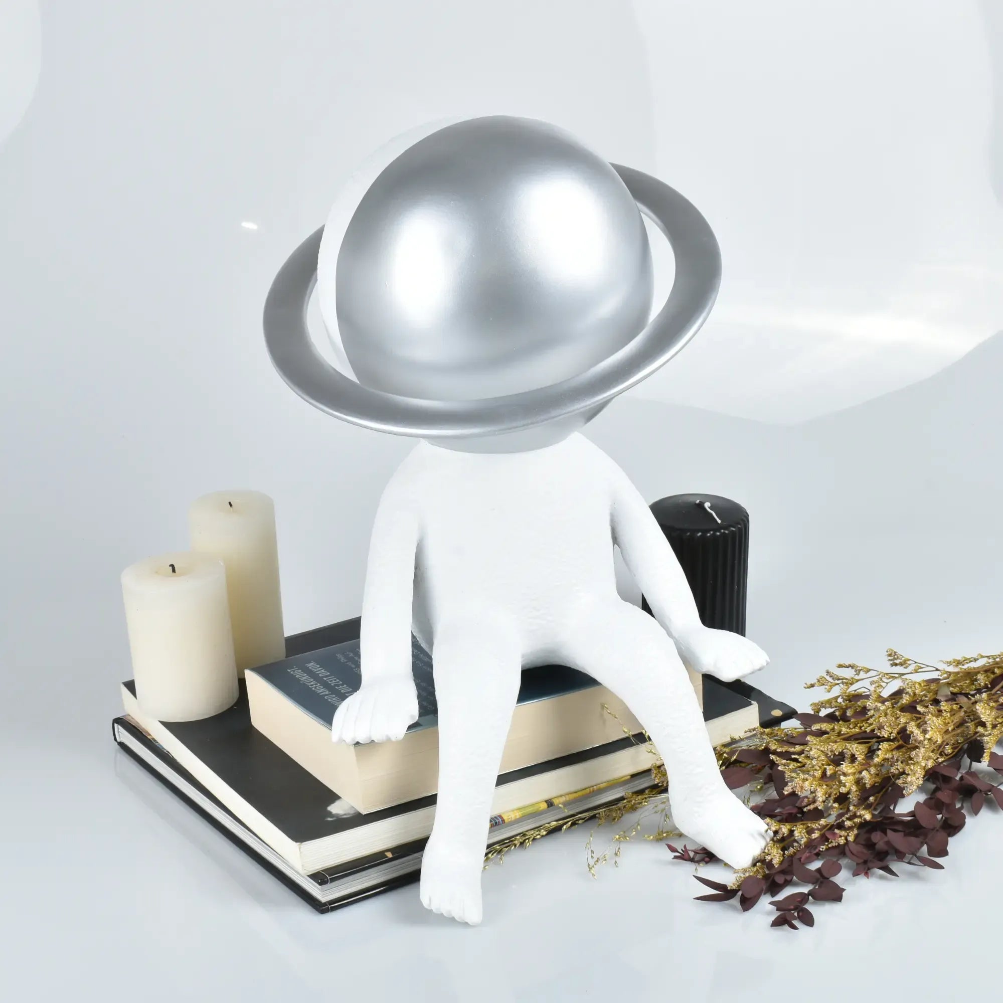 Dekofigur - astronautenstil mit Ring - Deko-Objekt für Regal Marsianer Default Title