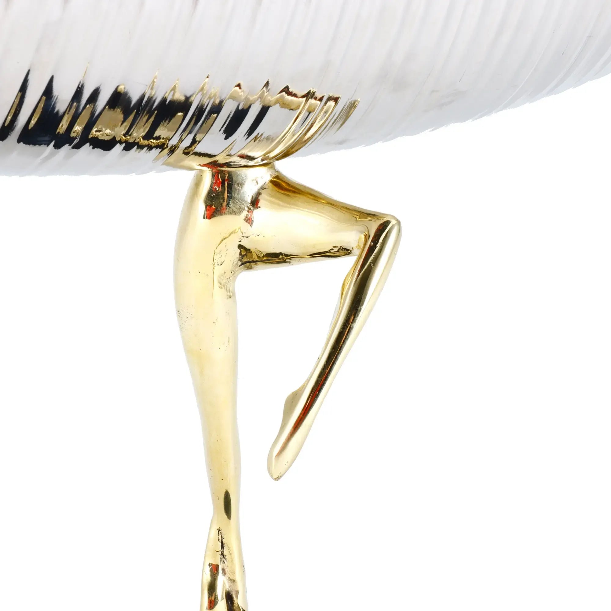 Messingschale - auf Goldfuß - Designer - Dekoschale auf Damenbeinen Eterna Grace