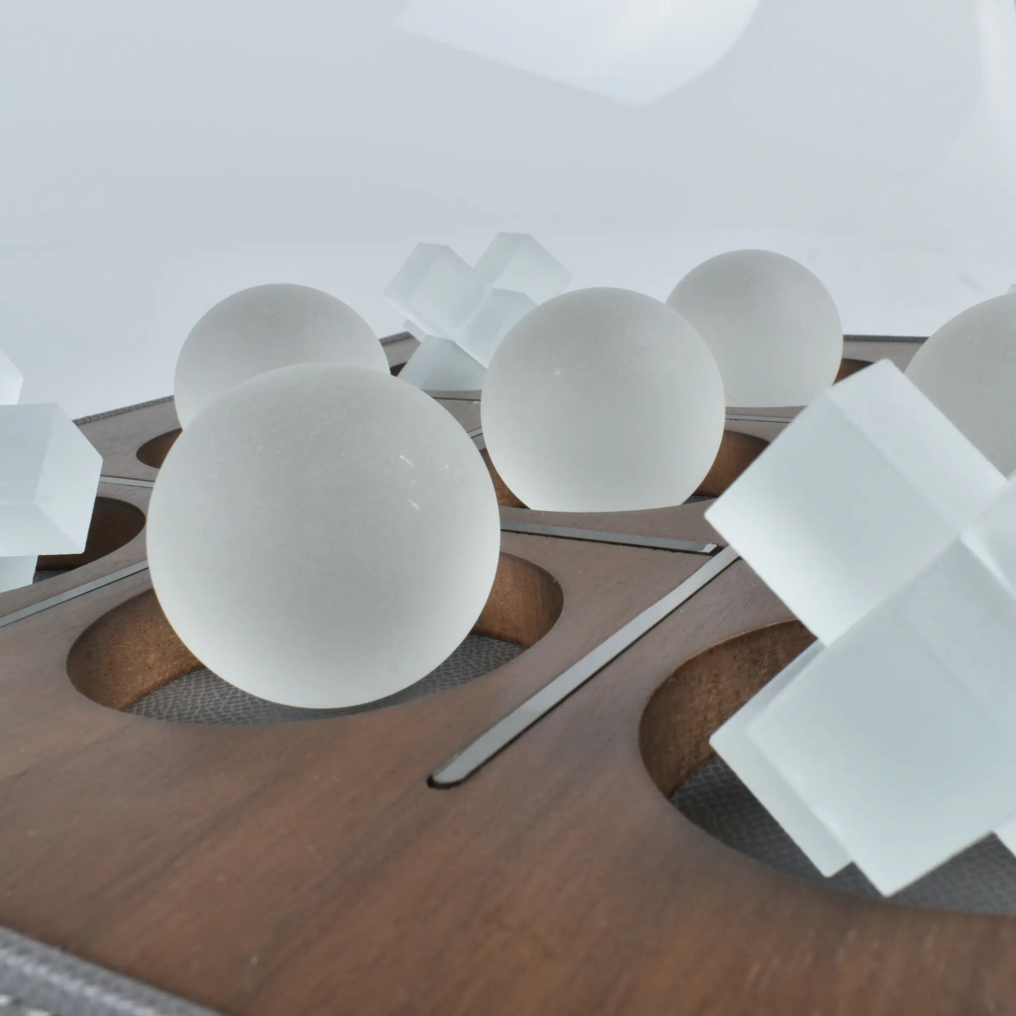 Tischspiel - Tic-Tac-Toe-Spiel - Glasfiguren Drei-Gewinnt-Set Brettspiel Aurora Luxe Default Title