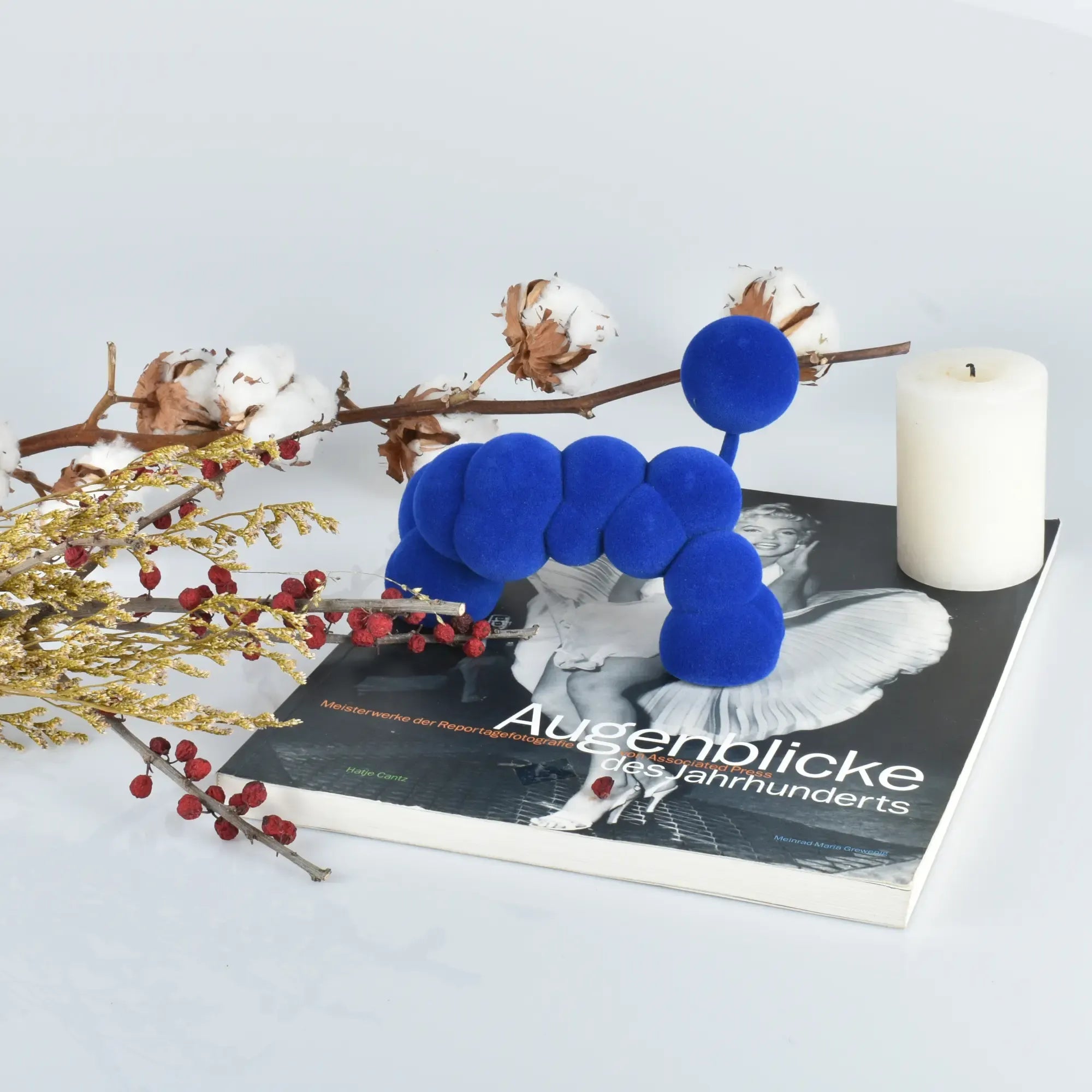 Samtfigur - beflockt - Einzigartiges Deko-Objekt Dekofigur Velvet Abstrakt