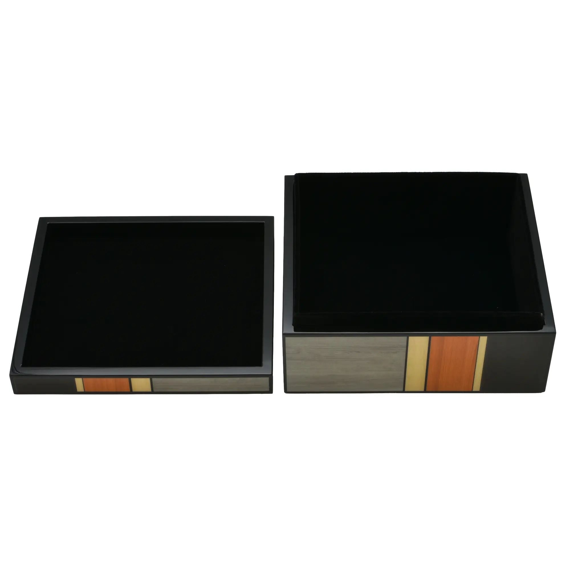 Schmuckbox - Art-Deco-Schmuckkästchen – Edelholz-Intarsien Accessoire-Box – Schmuckdose Orfeo Nan