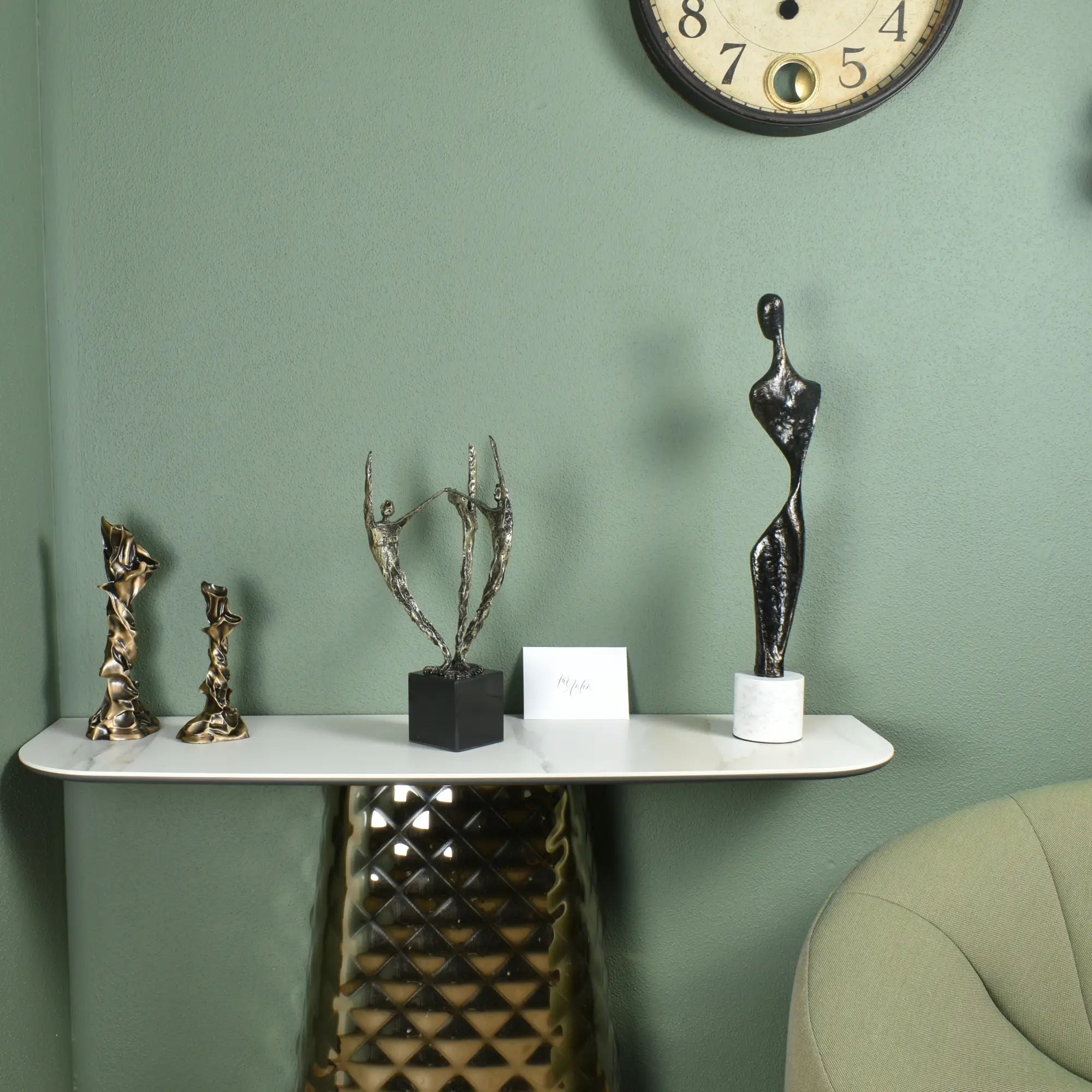Dekoskulptur - Stahl-Skulptur - Moderne Statue elegante Damenfigur Figura Eleganza Default Title