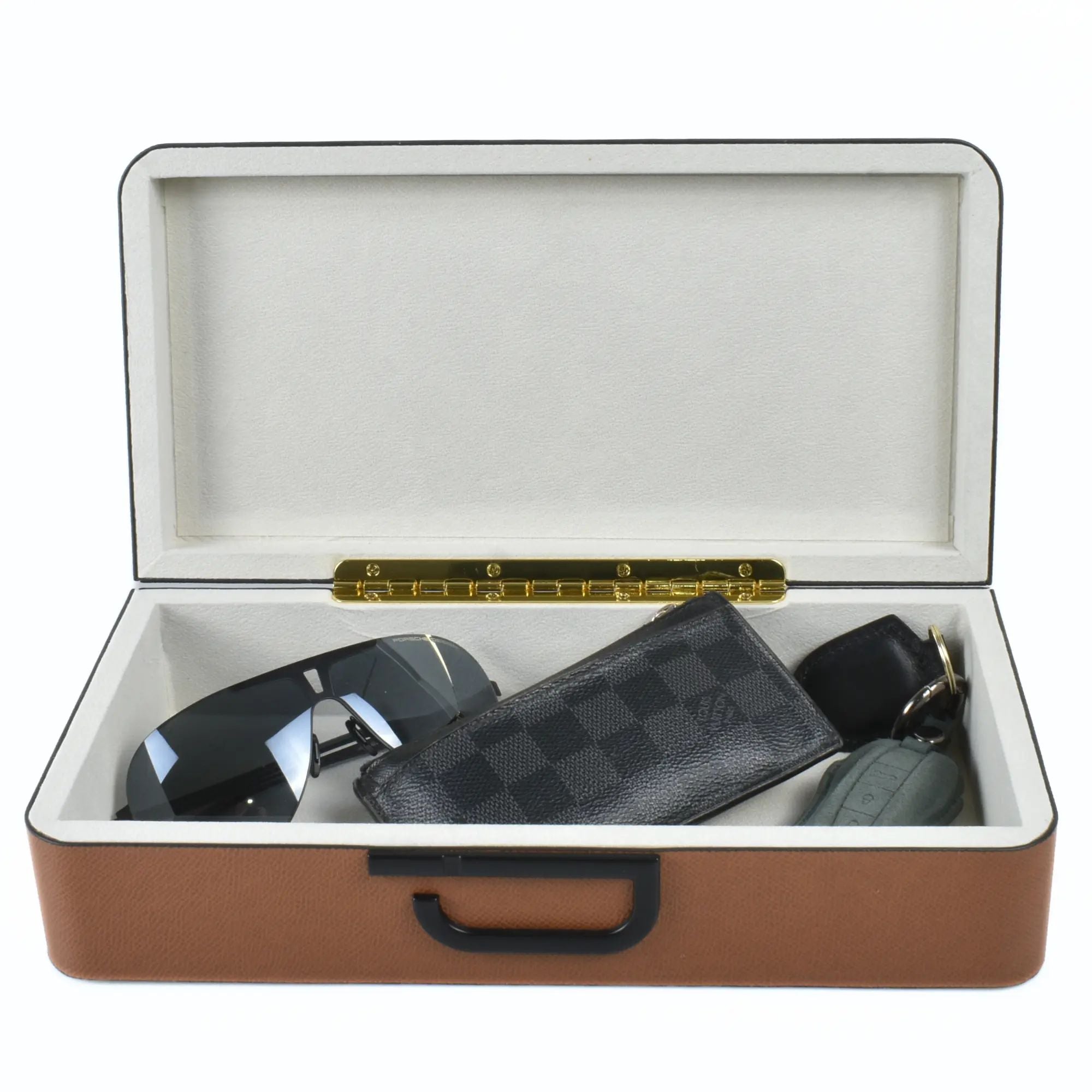 Lederbox - rechteckig mit Deckel - Edle Accessoirebox stilvolle Schmuckbox Aristo Case Default Title