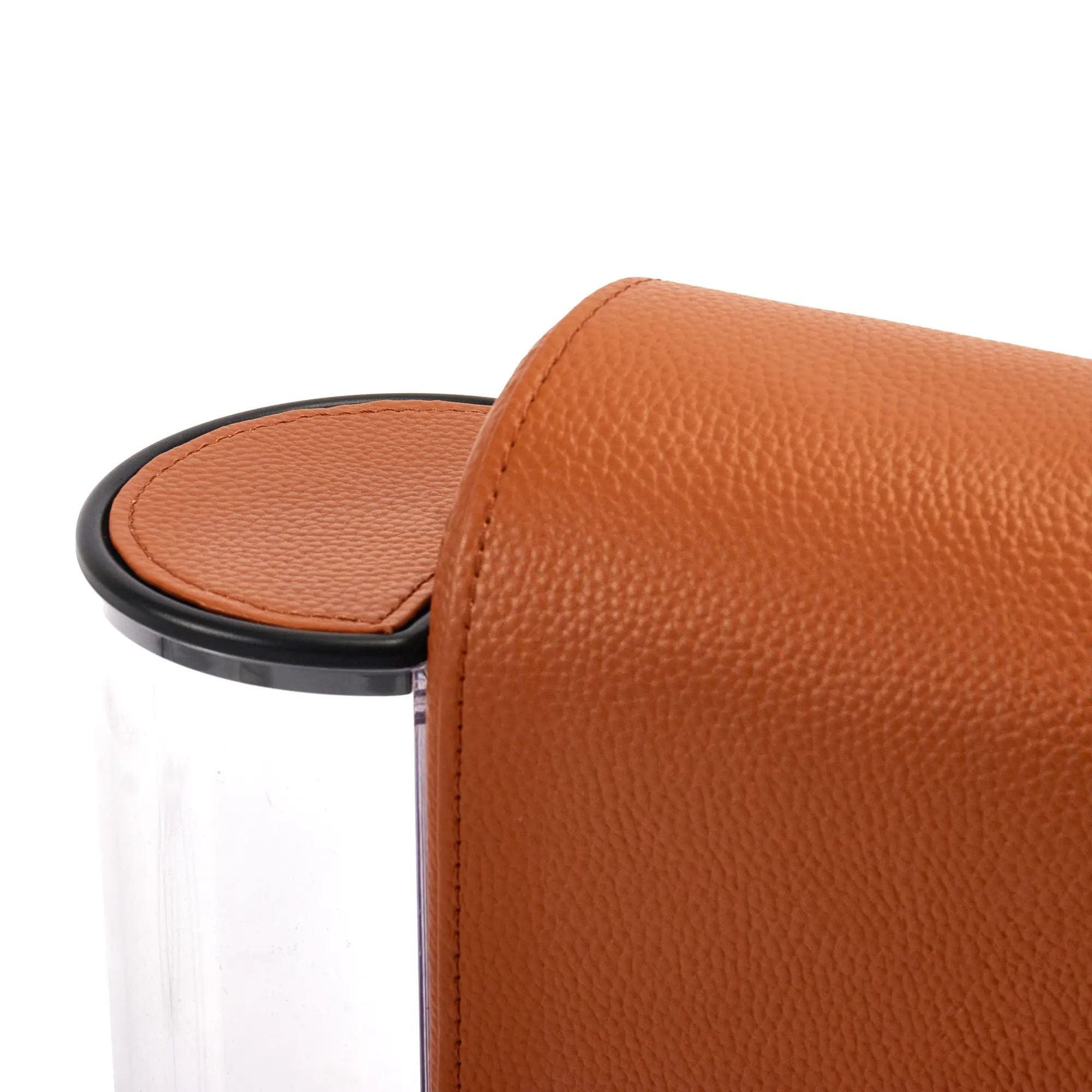 Kaffemaschine-Nespresso-CitiZ - Kapsel-Espressomaschine aus Leder – Cognac-Leder mit Längssteppung – OriginalLine 1,0 L – Classique Nan