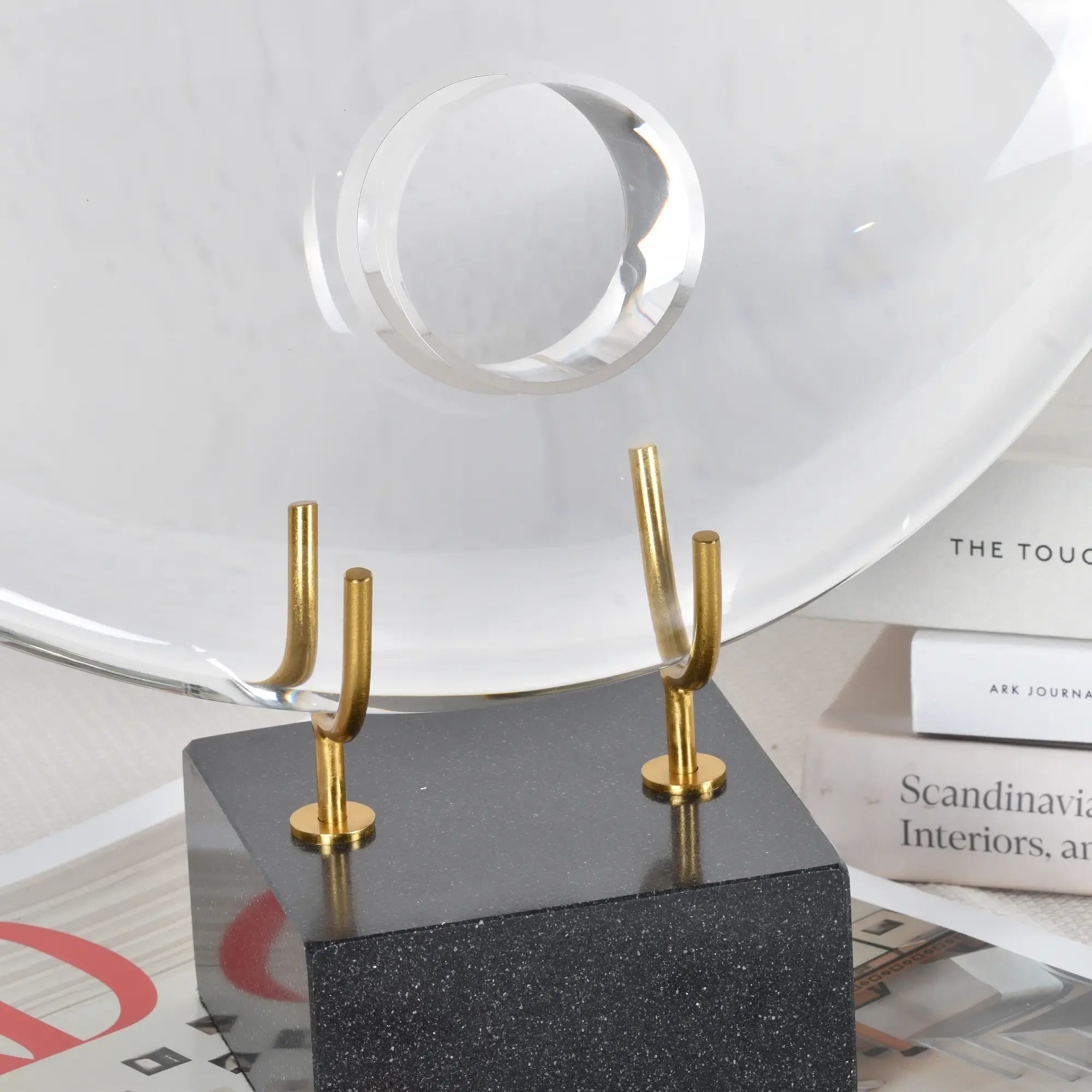 Dekoobjekt - Glaskunst auf Marmor - Glasfigur Abstrakt Designobjekt organisch Nuvole Default Title