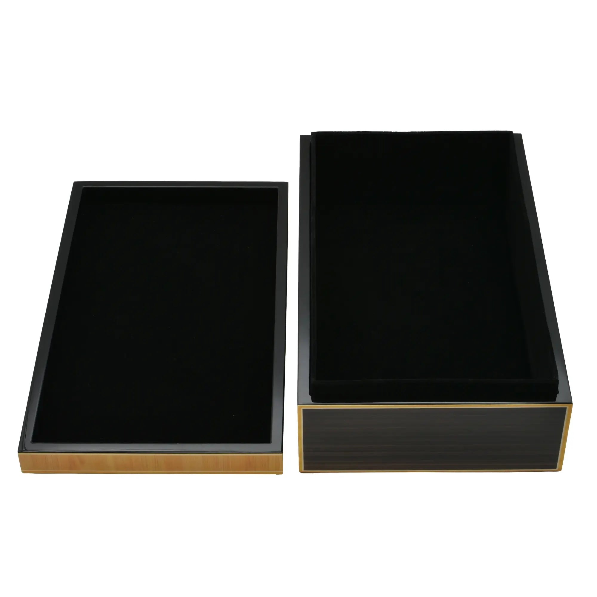 Schmuckbox - Edle Aufbewahrungsbox – Intarsien Klavierlack Schmuckdose – Art-Déco Wohnzimmerablage Aurea Nan