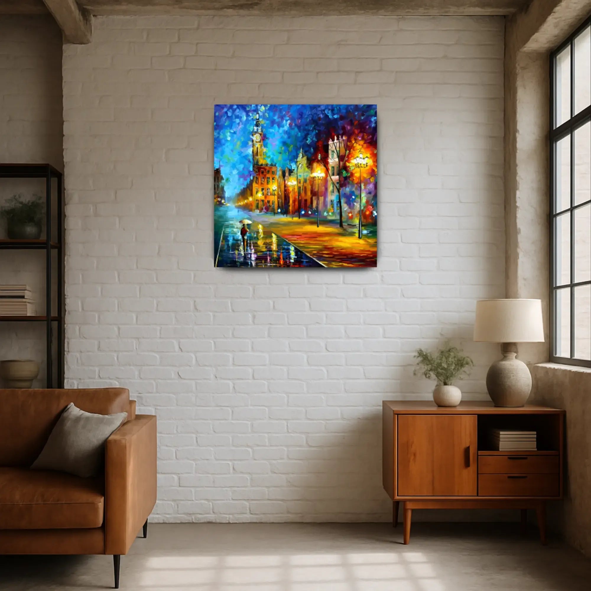Großes Gemälde - Paseo Nocturno en la Ciudad