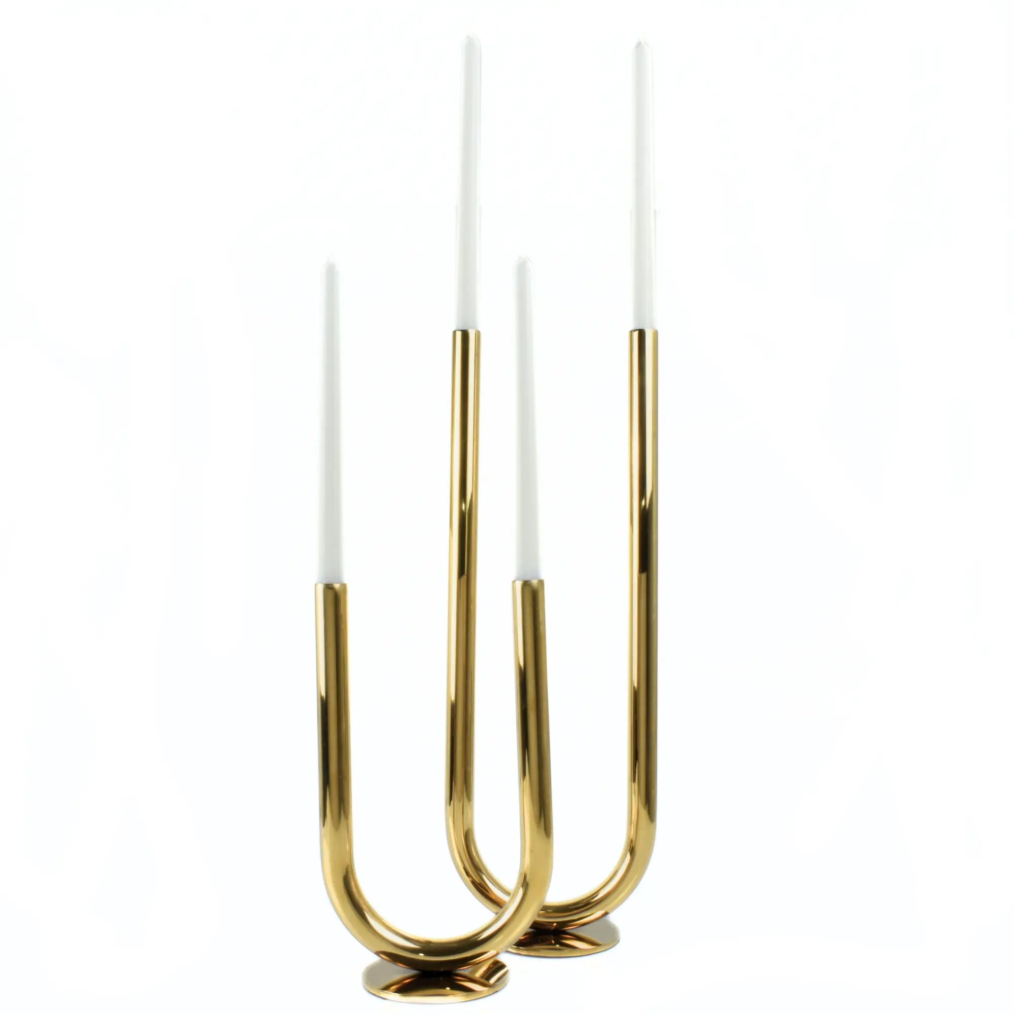 Kerzenständer-Set - U-Form Stabkerzen - Designer Kerzenhalter Leuchter Enamigi Groß