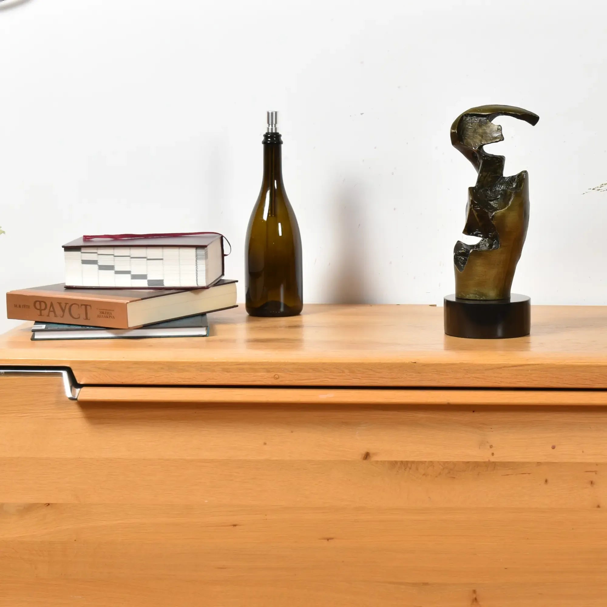 Stahlfigur - Moderne Metallskulptur - Abstraktes Deko-Objekt goldene Skulptur Eclipse