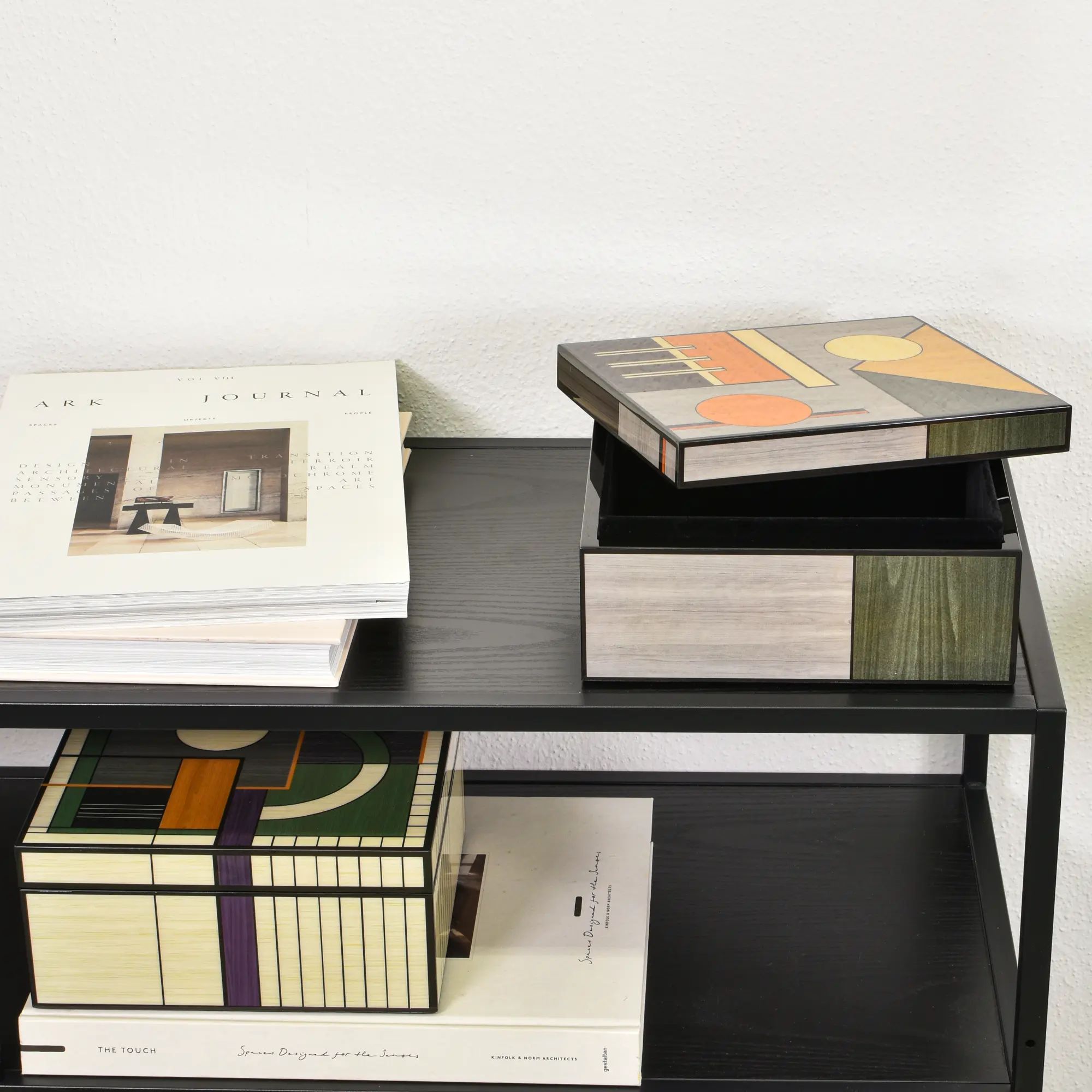 Schmuckbox - Art-Deco-Schmuckkästchen – Edelholz-Intarsien Accessoire-Box – Schmuckdose Orfeo Nan