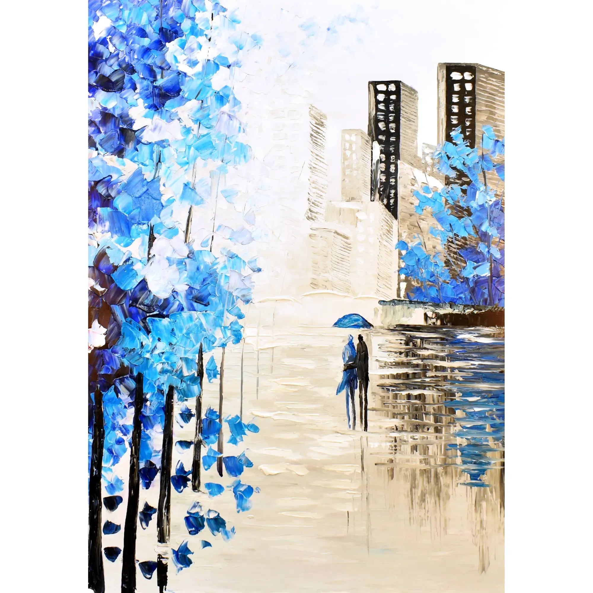 Großes Gemälde - Blauer Spaziergang Default Title