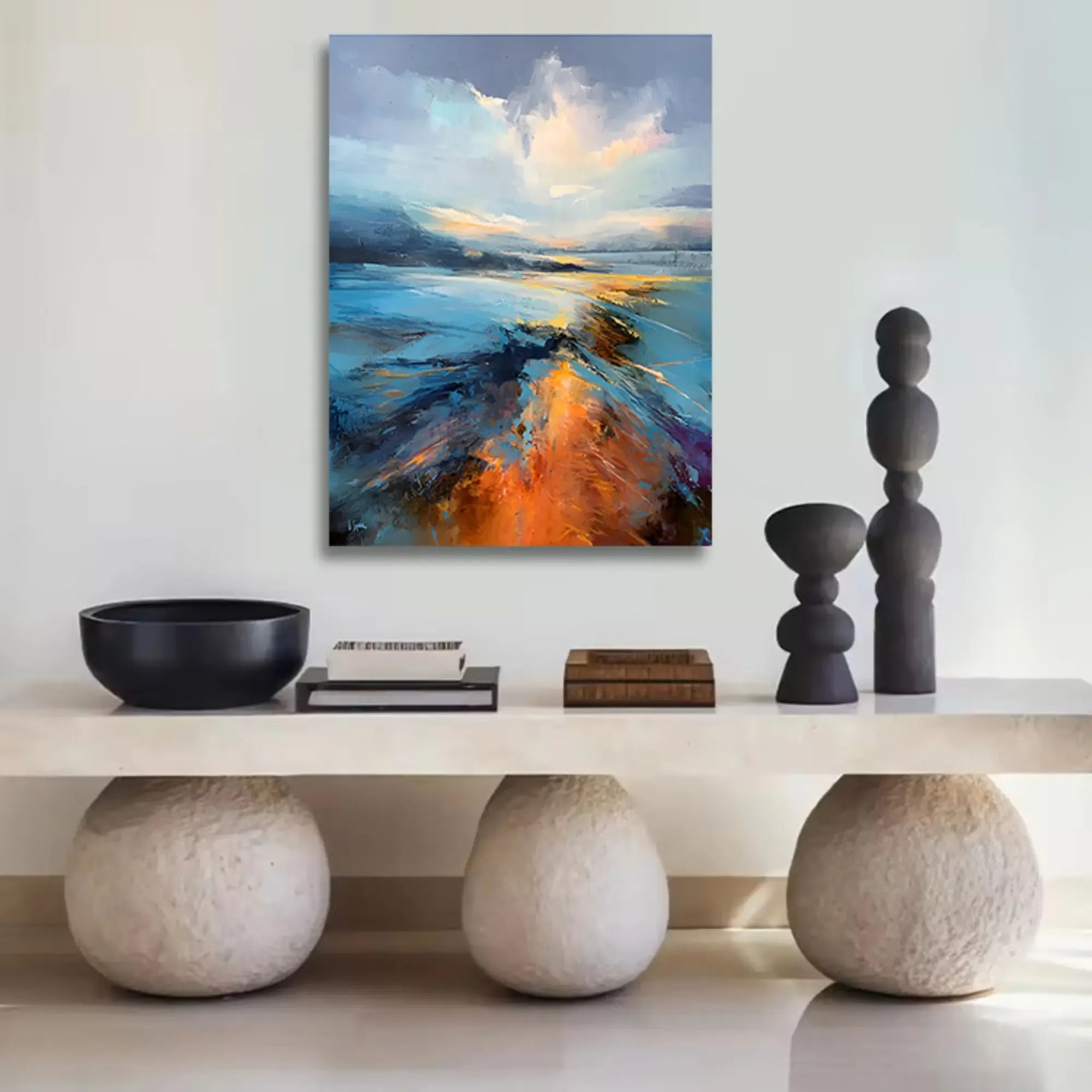 Großes Gemälde - Horizonte des Lichts