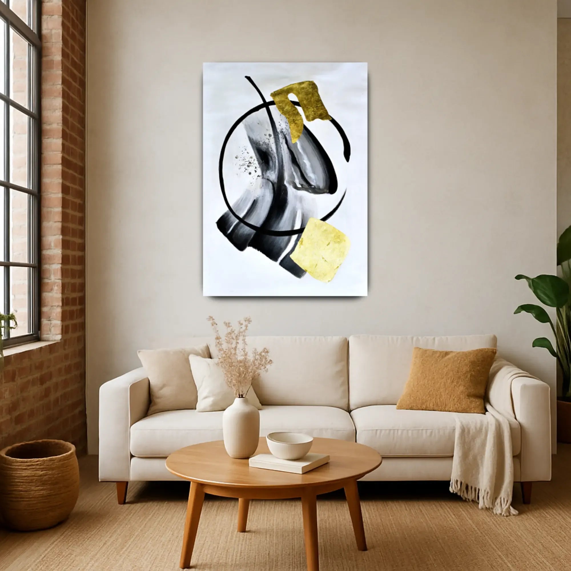 Großes Gemälde - Goldene Balance