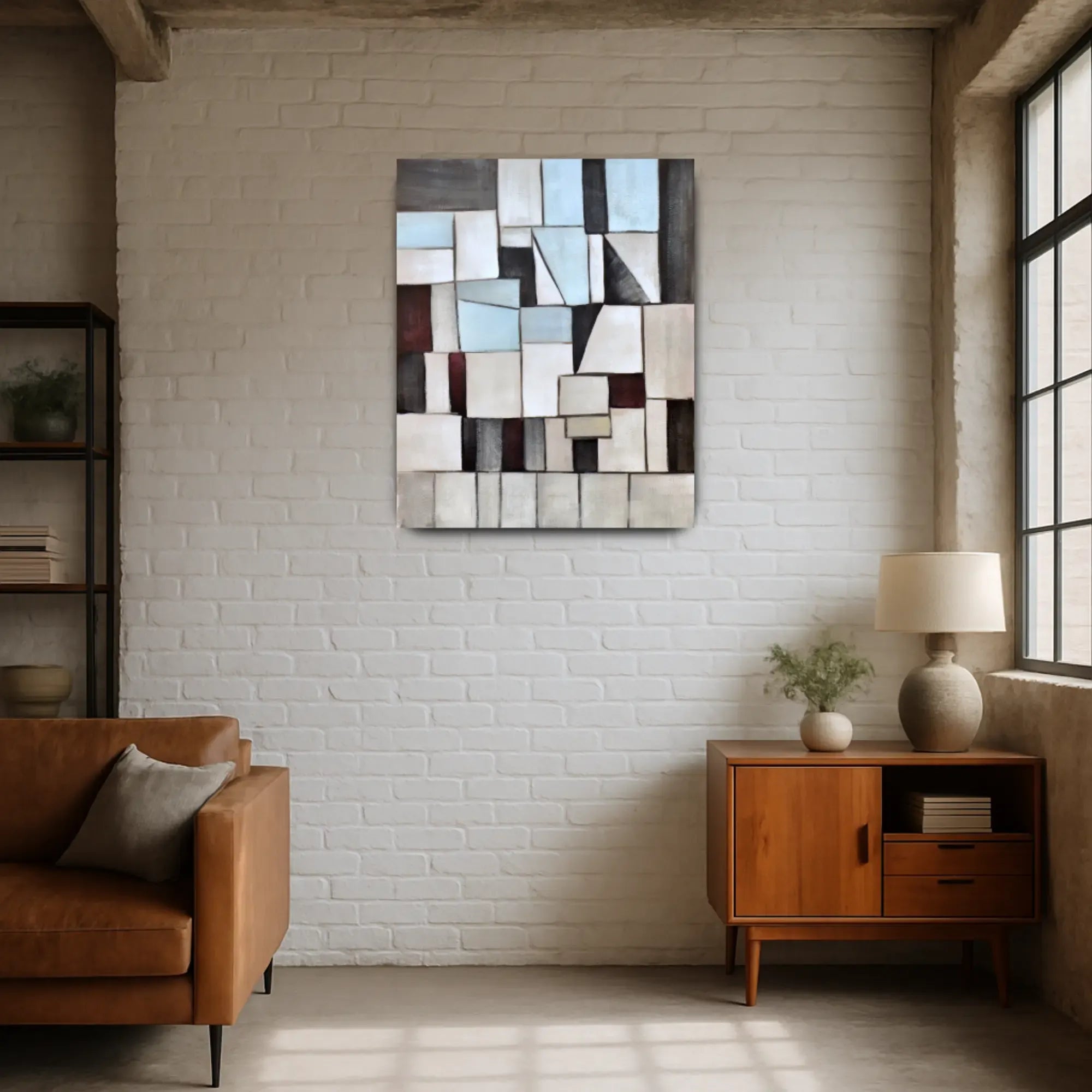 Großes Gemälde - Geometrie der Stille