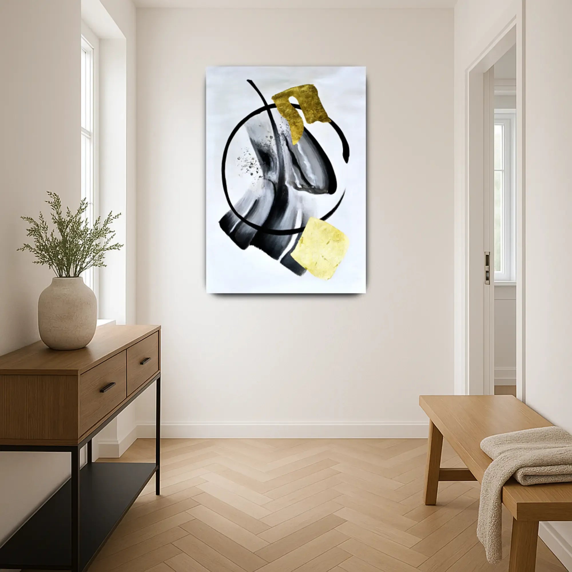 Großes Gemälde - Goldene Balance