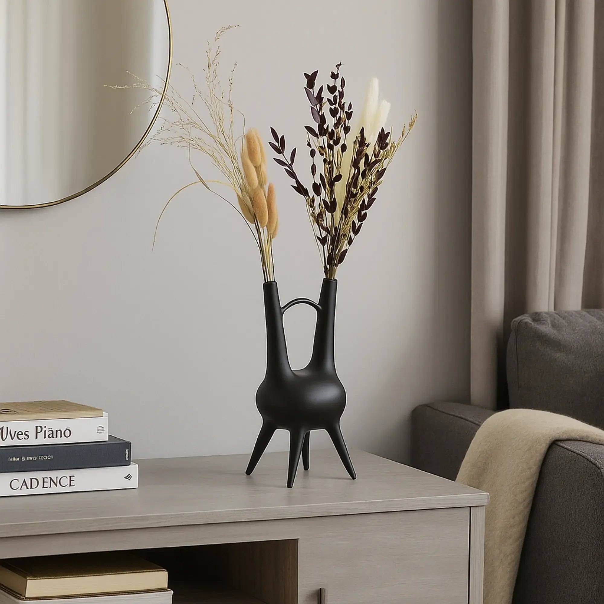 Dekorative-Vase - mit zwei Öffnungen - Vase Langstielige Blumen Bosfor Default Title