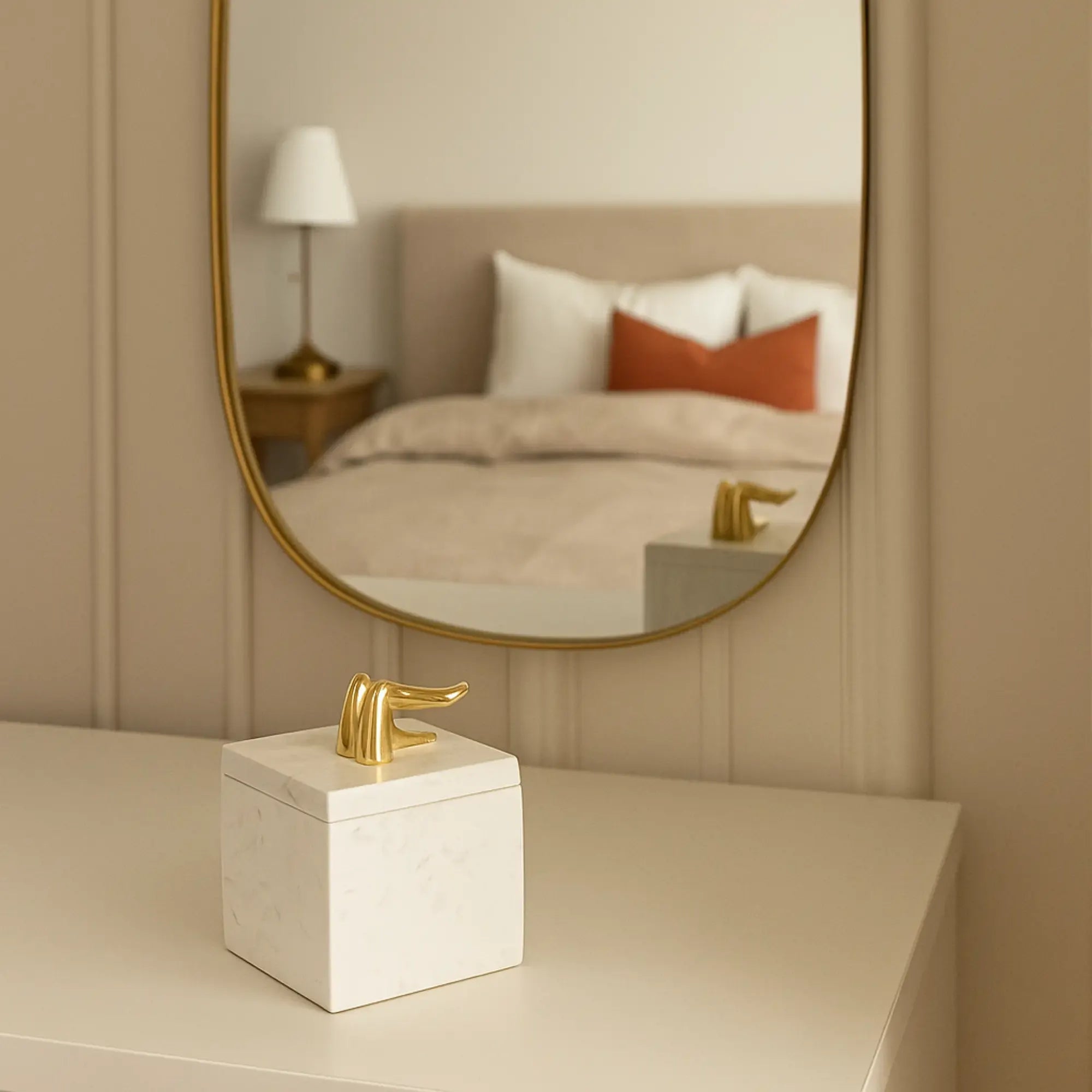 Schmuckkästchen - mit Deckel - Schönes Dekokästchen Piernas Weiss