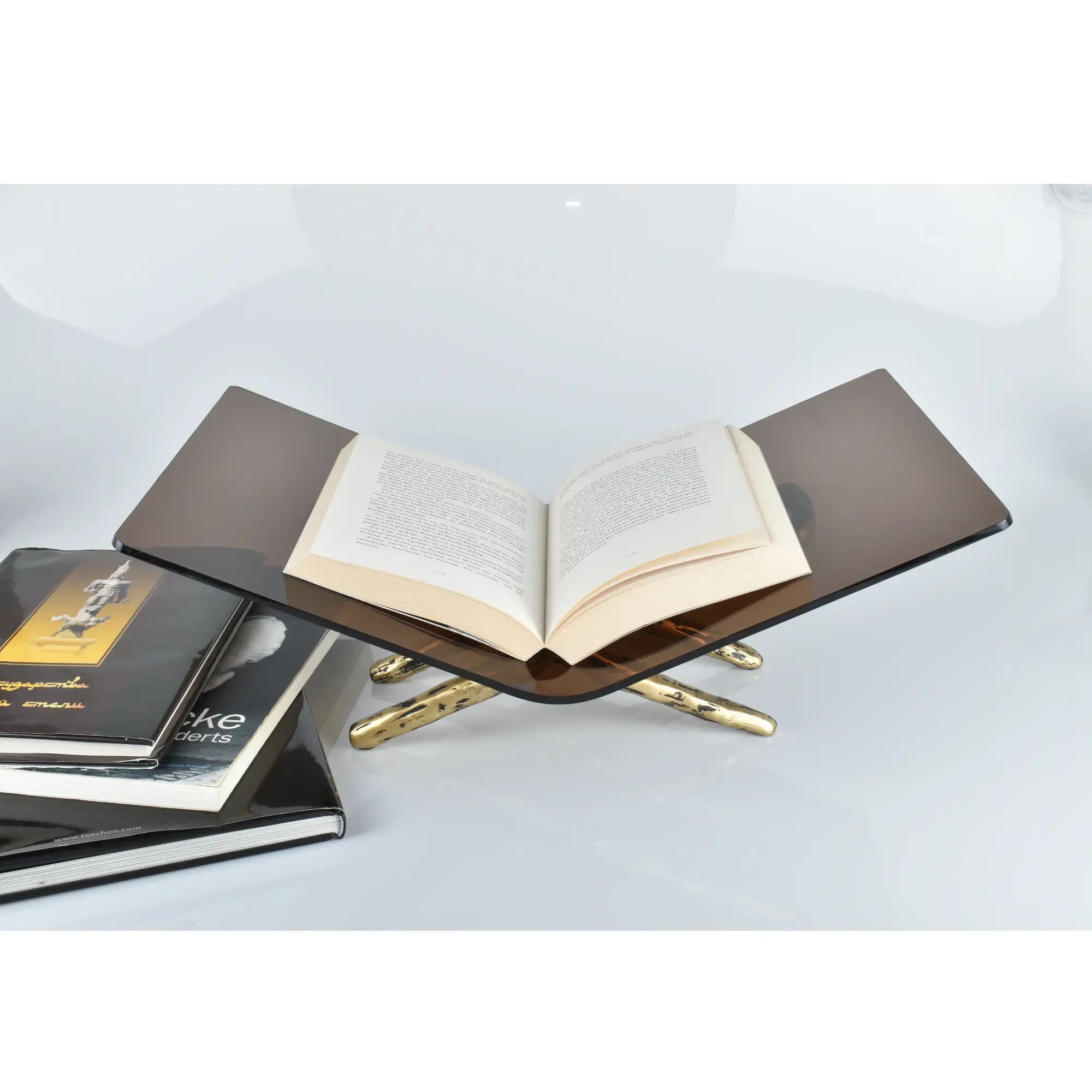 Buchständer - Freistehend - Designer Buchablage Settantenne Braun