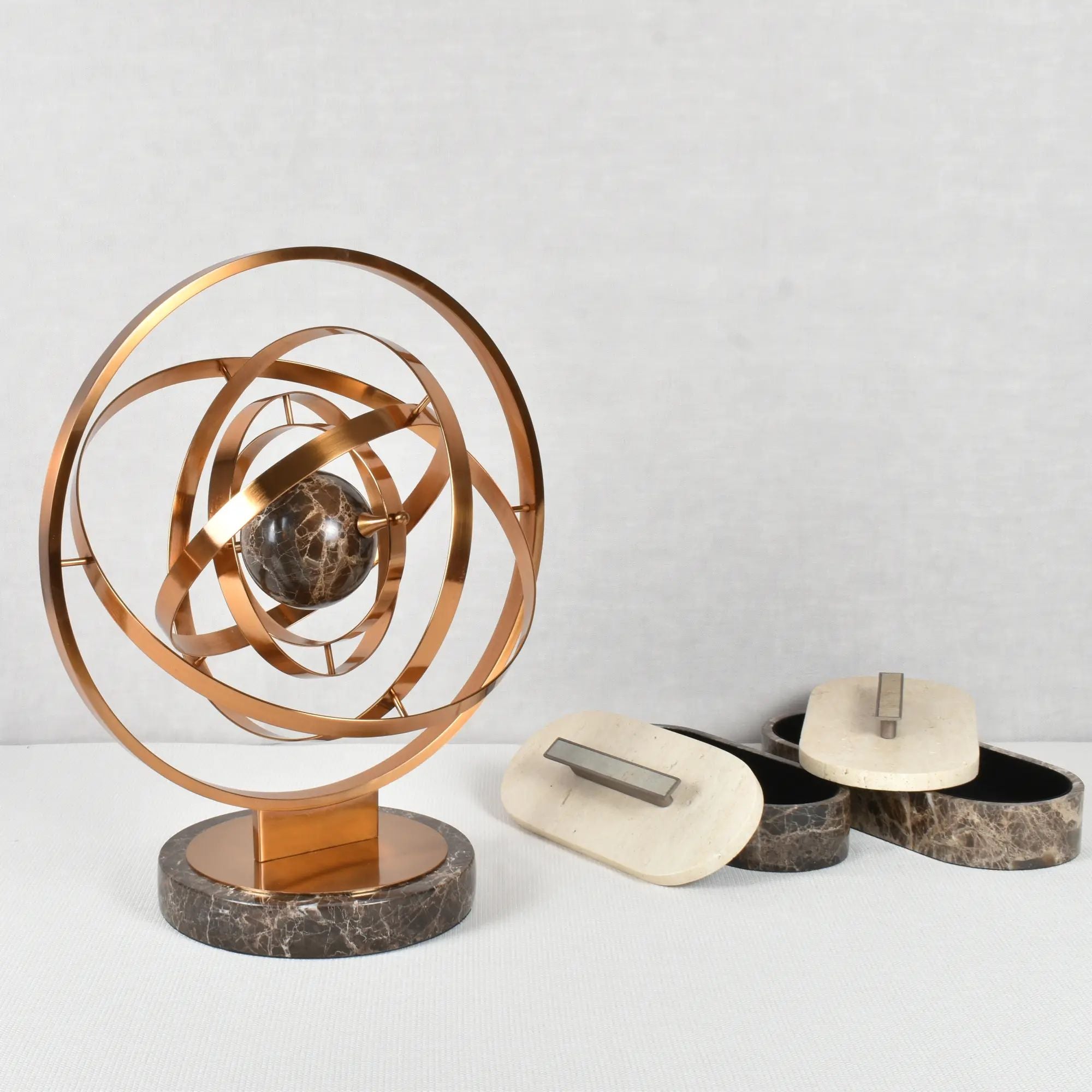 Dekokugel - Armillarsphäre Globus - Astronomie Designer Dekoration AliaMondo Antikgold