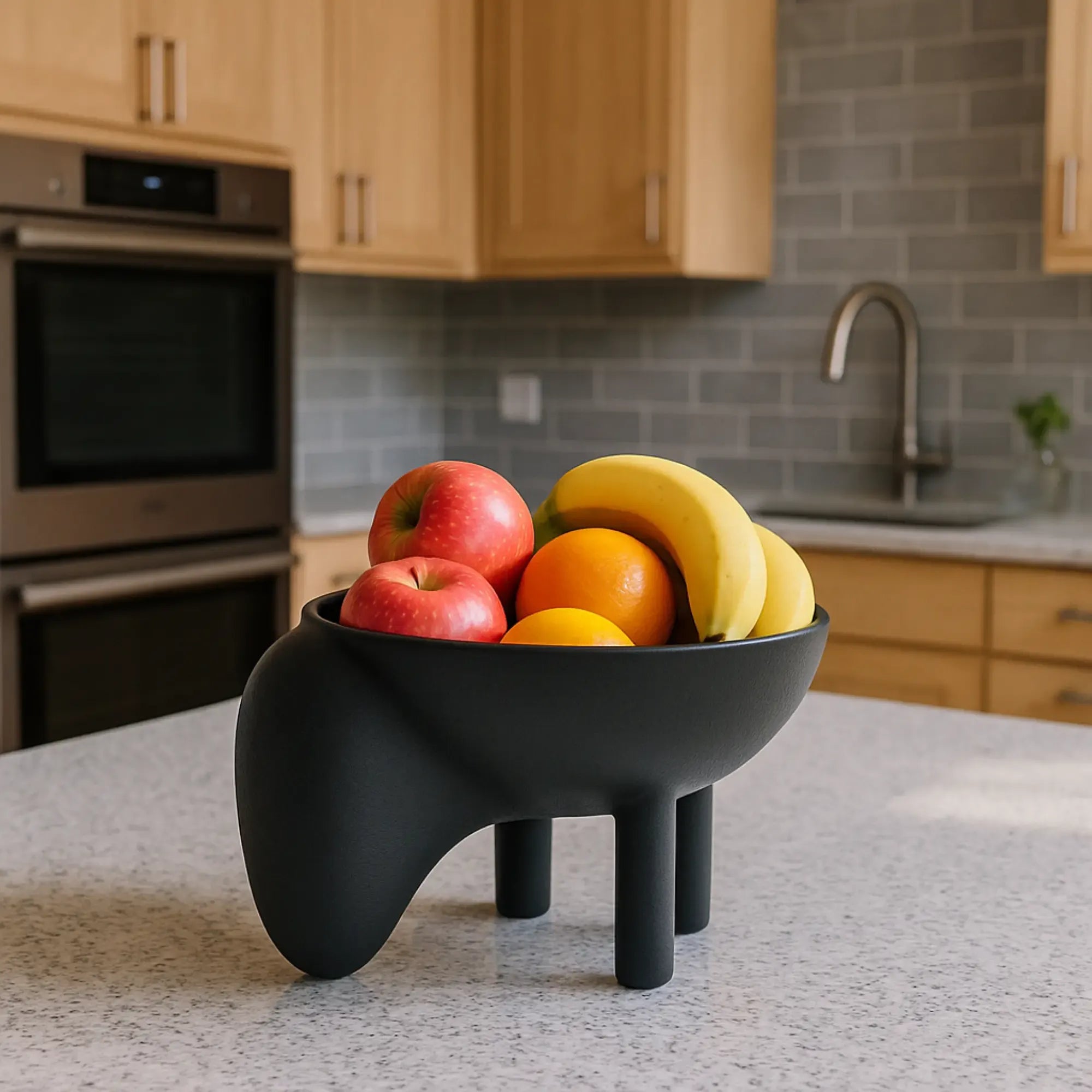 Fruchtschale - auf 3 Füßen - Dekorative Design Fruchtschale Bosfor