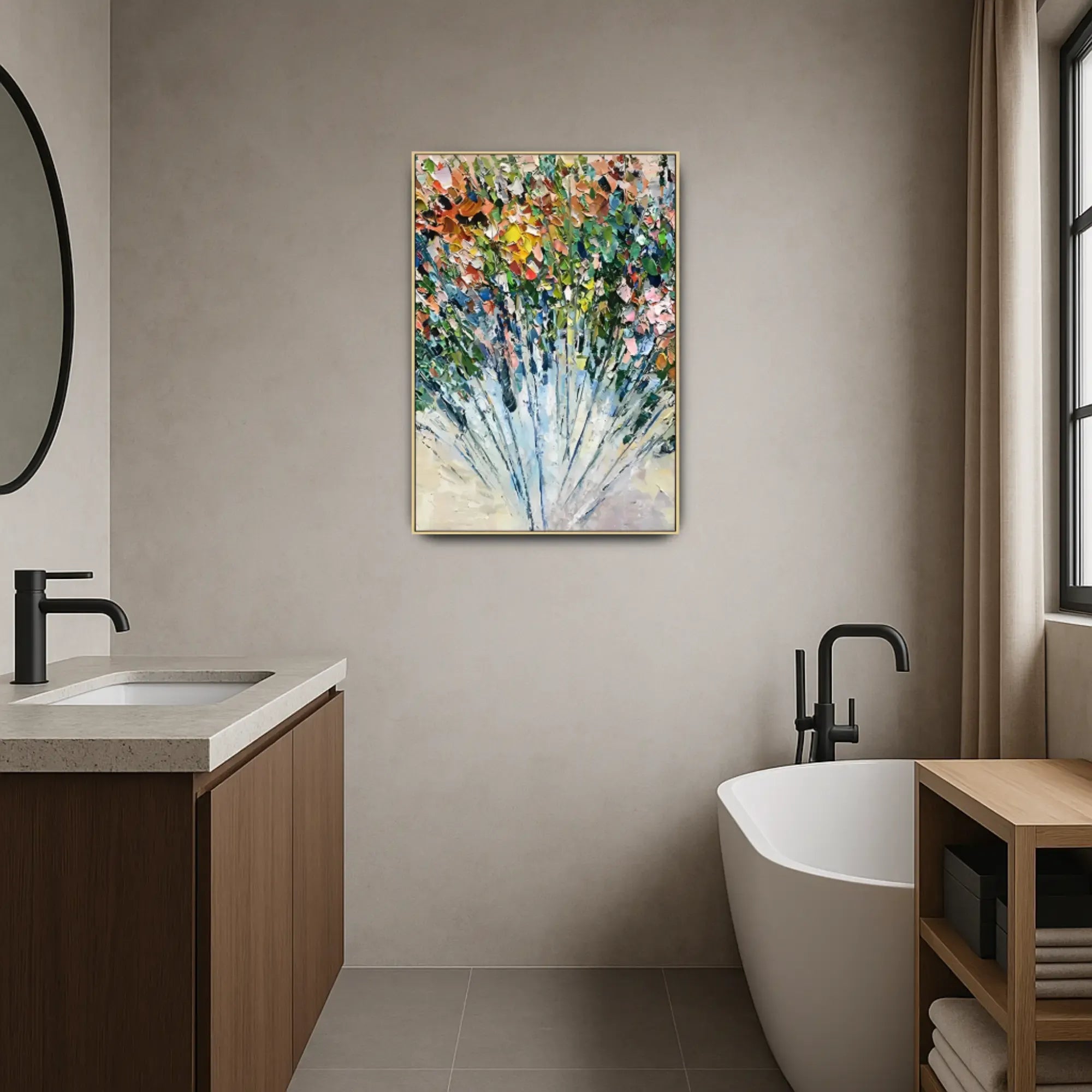 Großes Gemälde - Ráfaga Floral